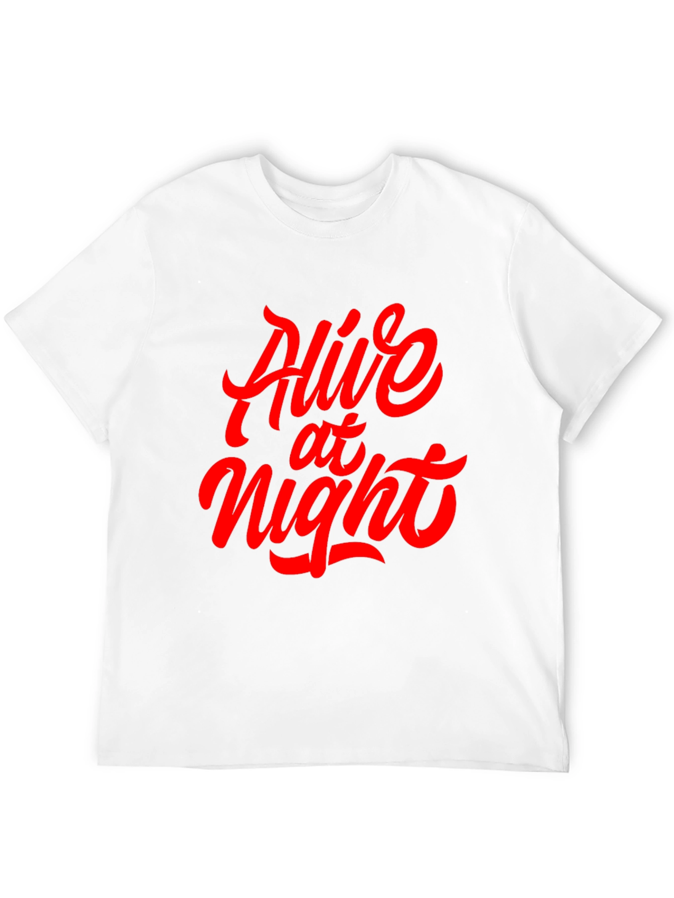 Alive At Night Graphic Tee - Black Cotton T-Shirt