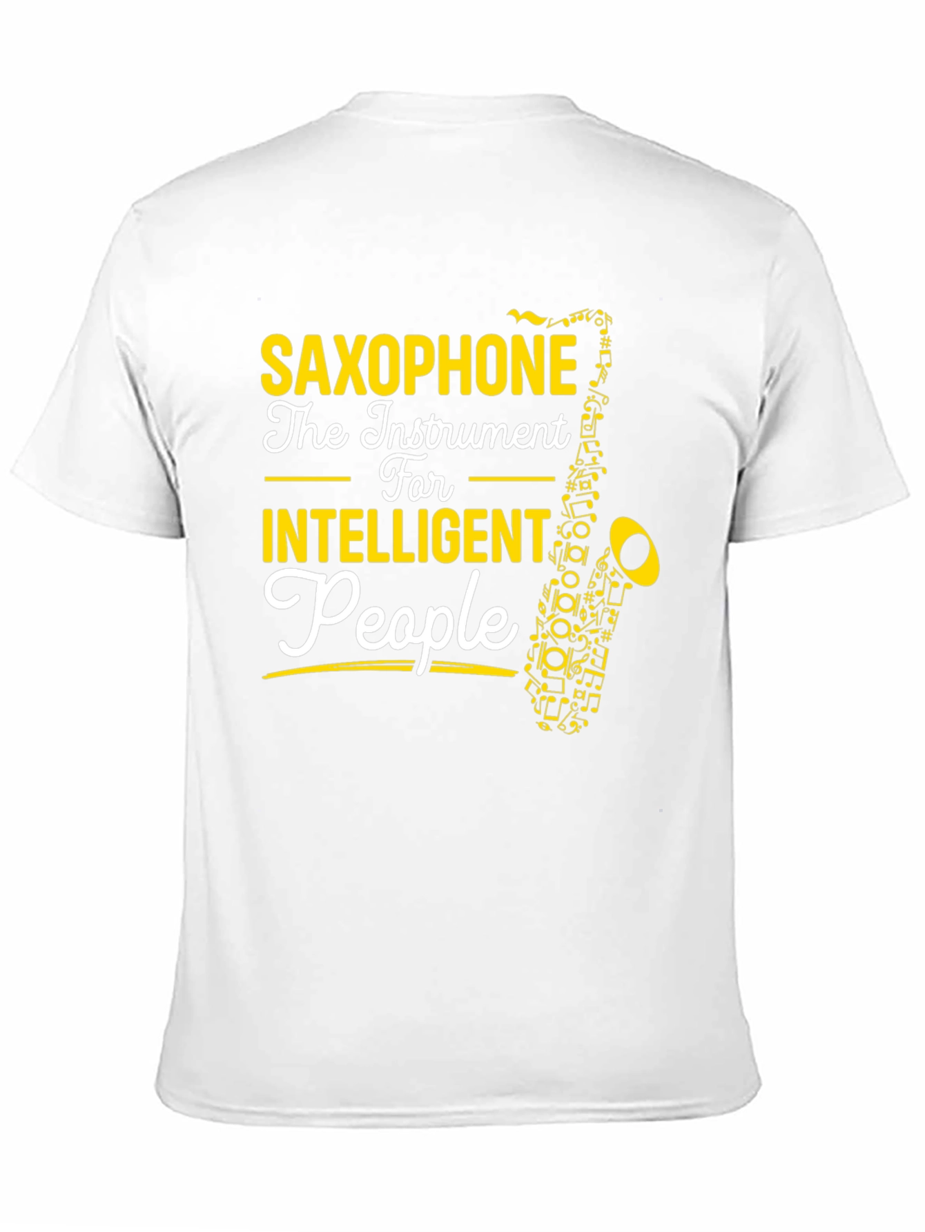 Saxophone Intelligent People Black T-Shirt