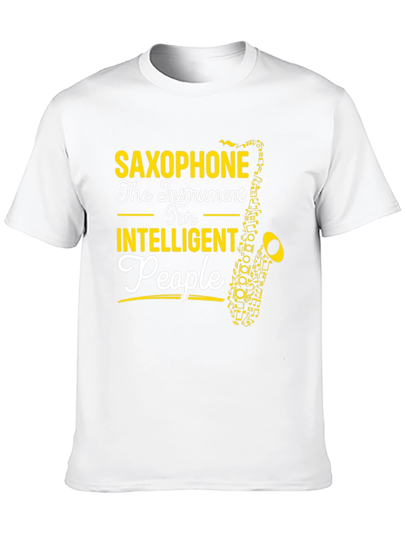 Saxophone Intelligent People Black T-Shirt