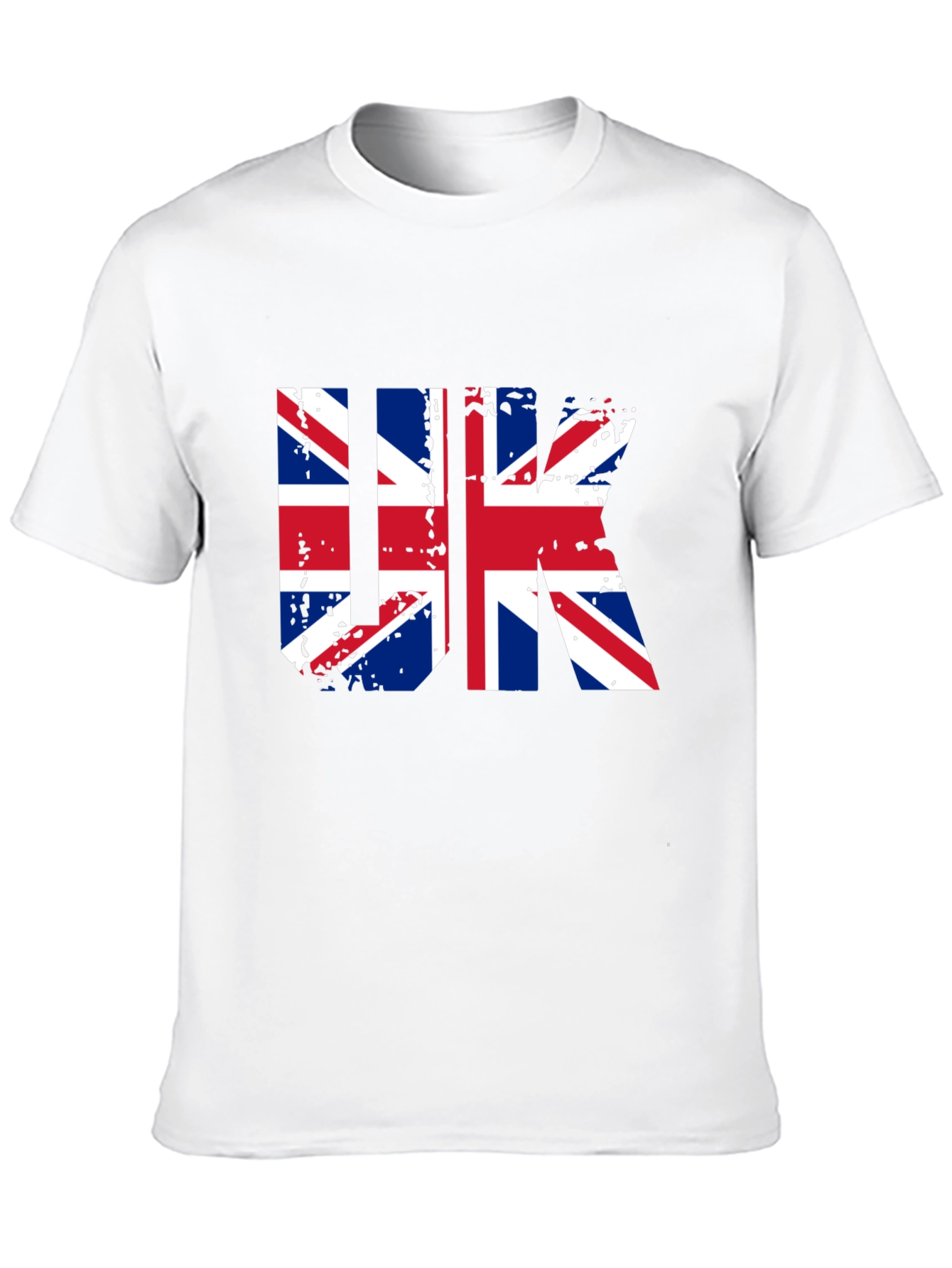 UK Flag Graphic Tee - Black Cotton Blend
