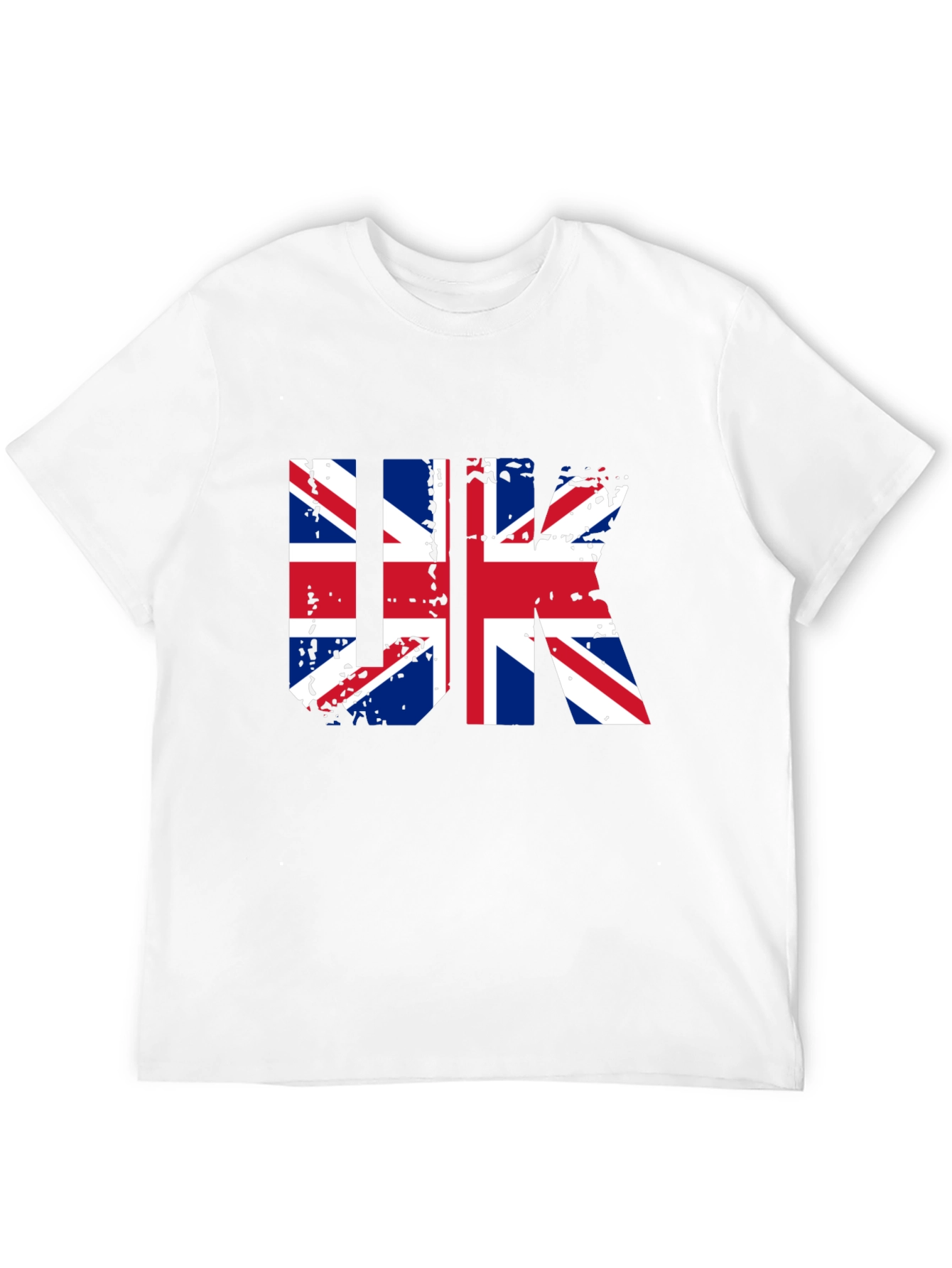 UK Flag Graphic Tee - Black Cotton Blend