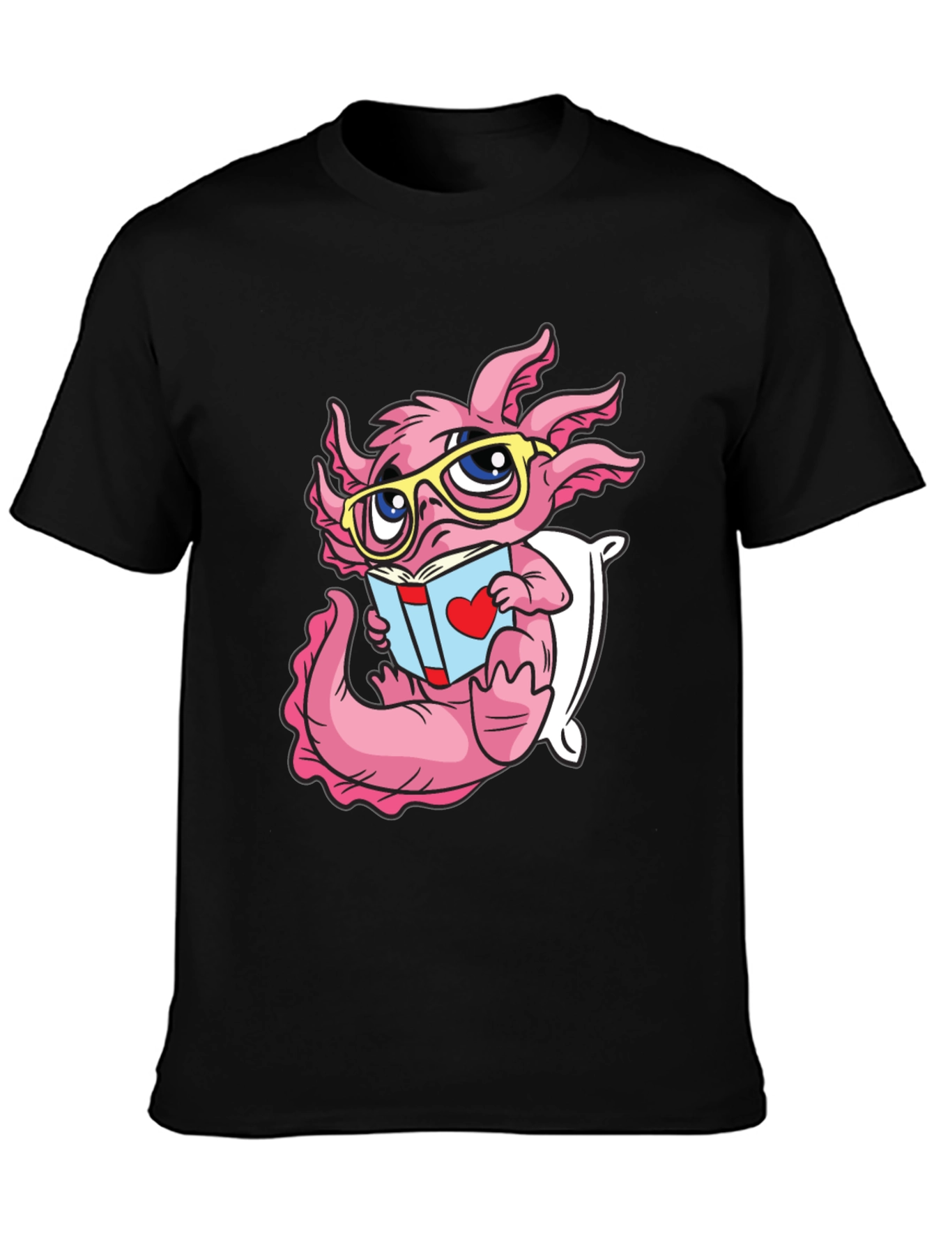 Axolotl Reading Book T-Shirt