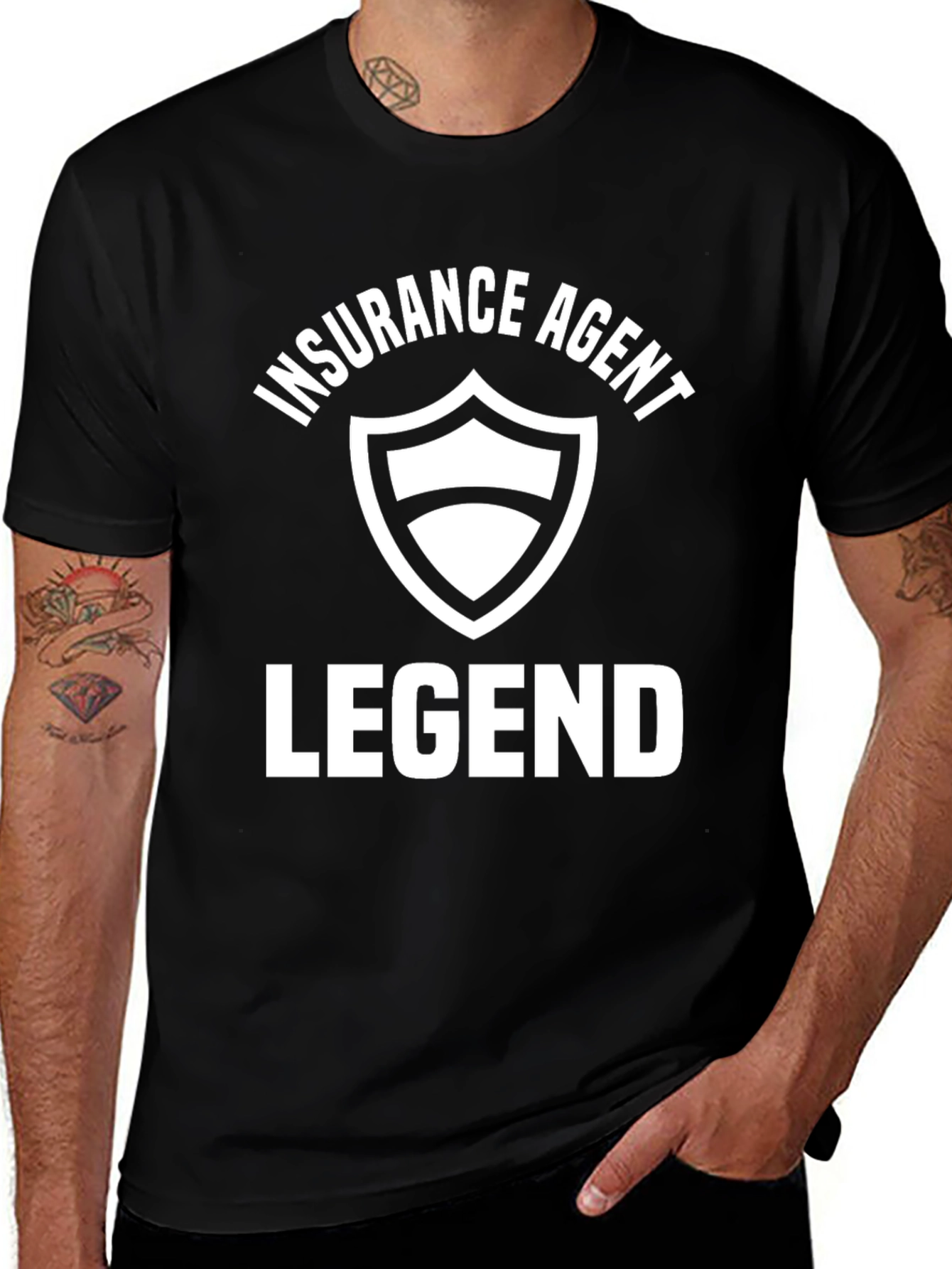 Insurance Agent Legend Black Graphic Tee