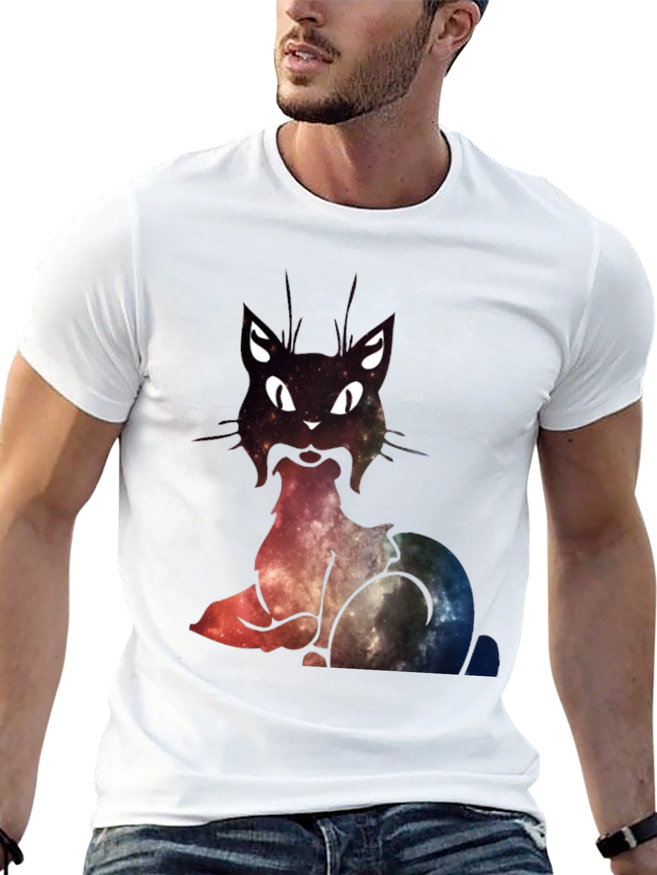 Galaxy Cat Graphic T-Shirt