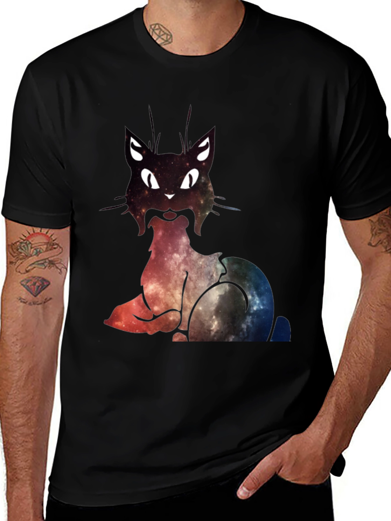 Galaxy Cat Graphic T-Shirt