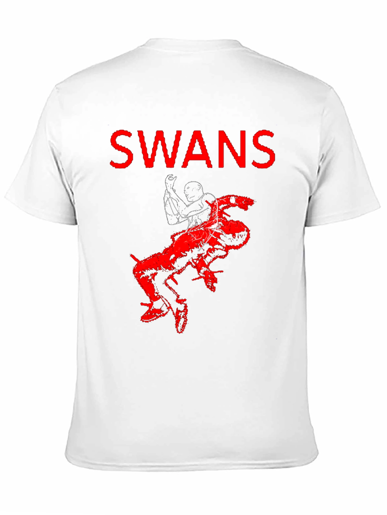 Swans Band Black T-Shirt - Red Print