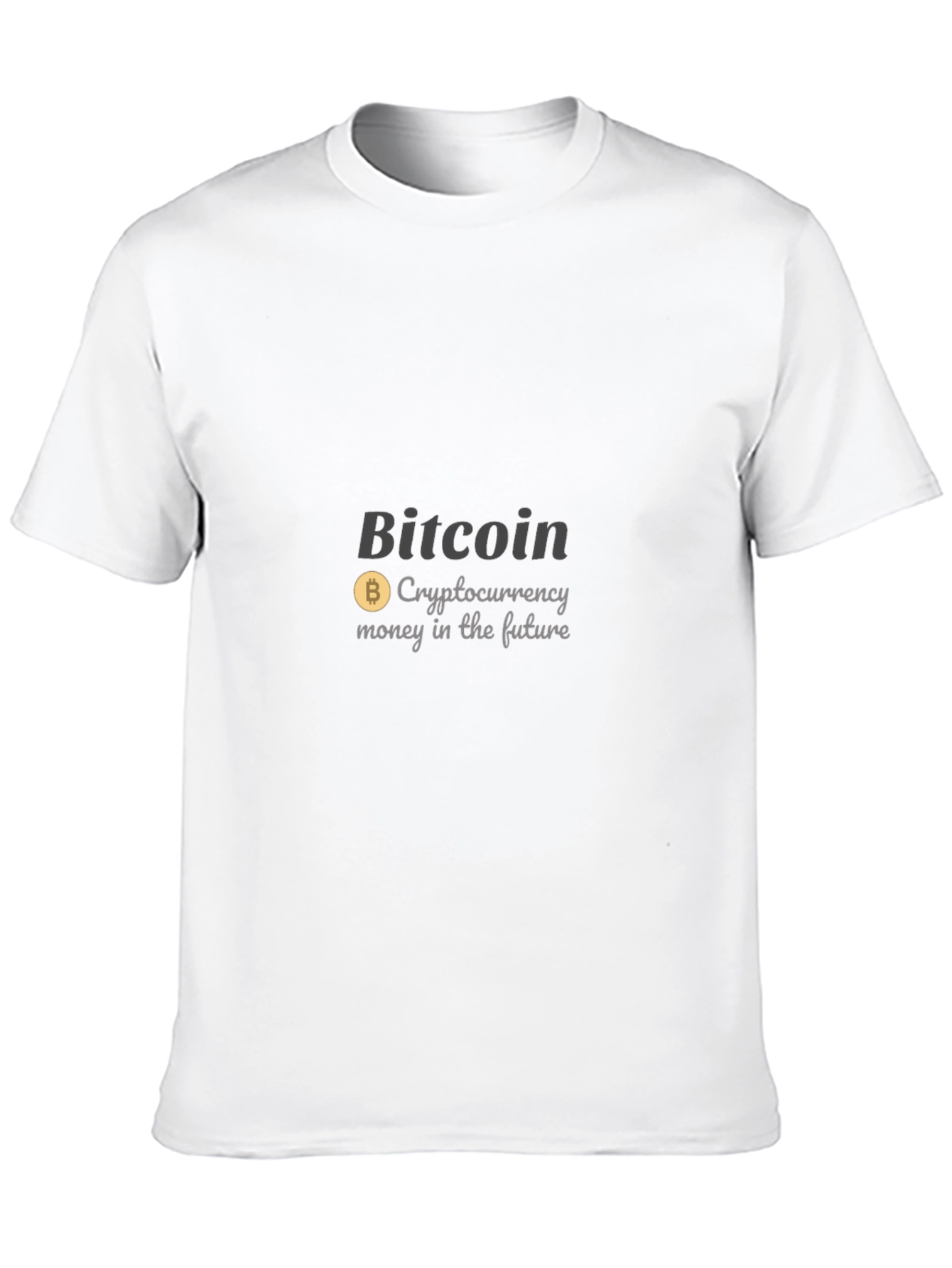 Bitcoin Cryptocurrency Graphic T-Shirt Modern Black Tee
