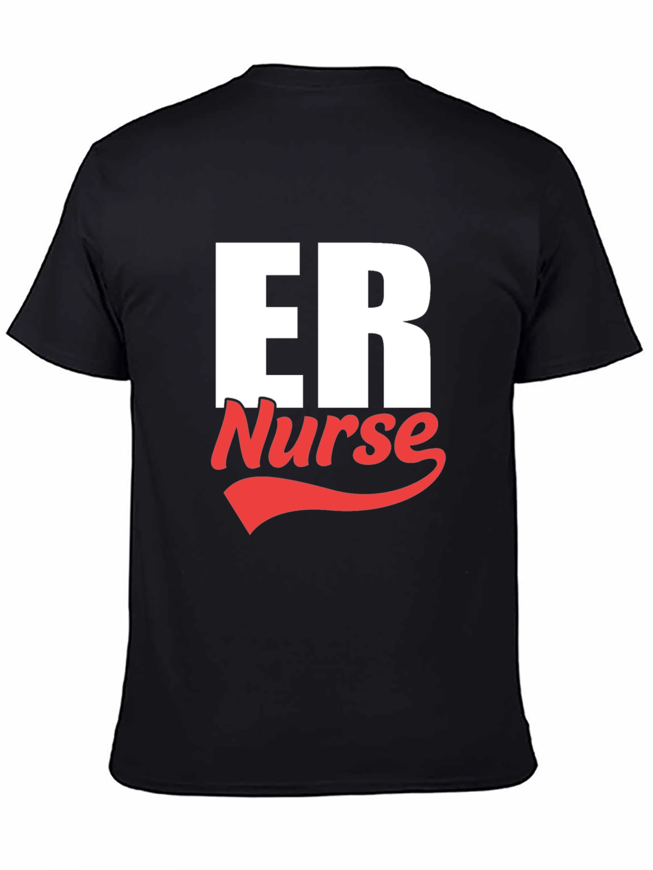 ER Nurse Graphic Tee - Black Cotton T-Shirt