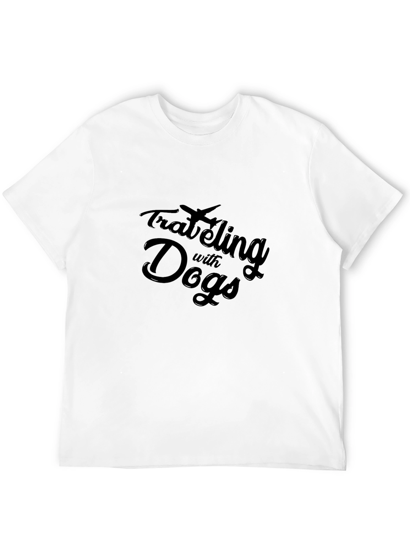 Traveling with Dogs Black T-Shirt