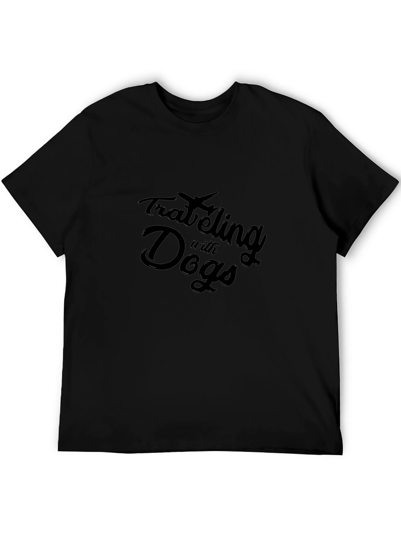 Traveling with Dogs Black T-Shirt