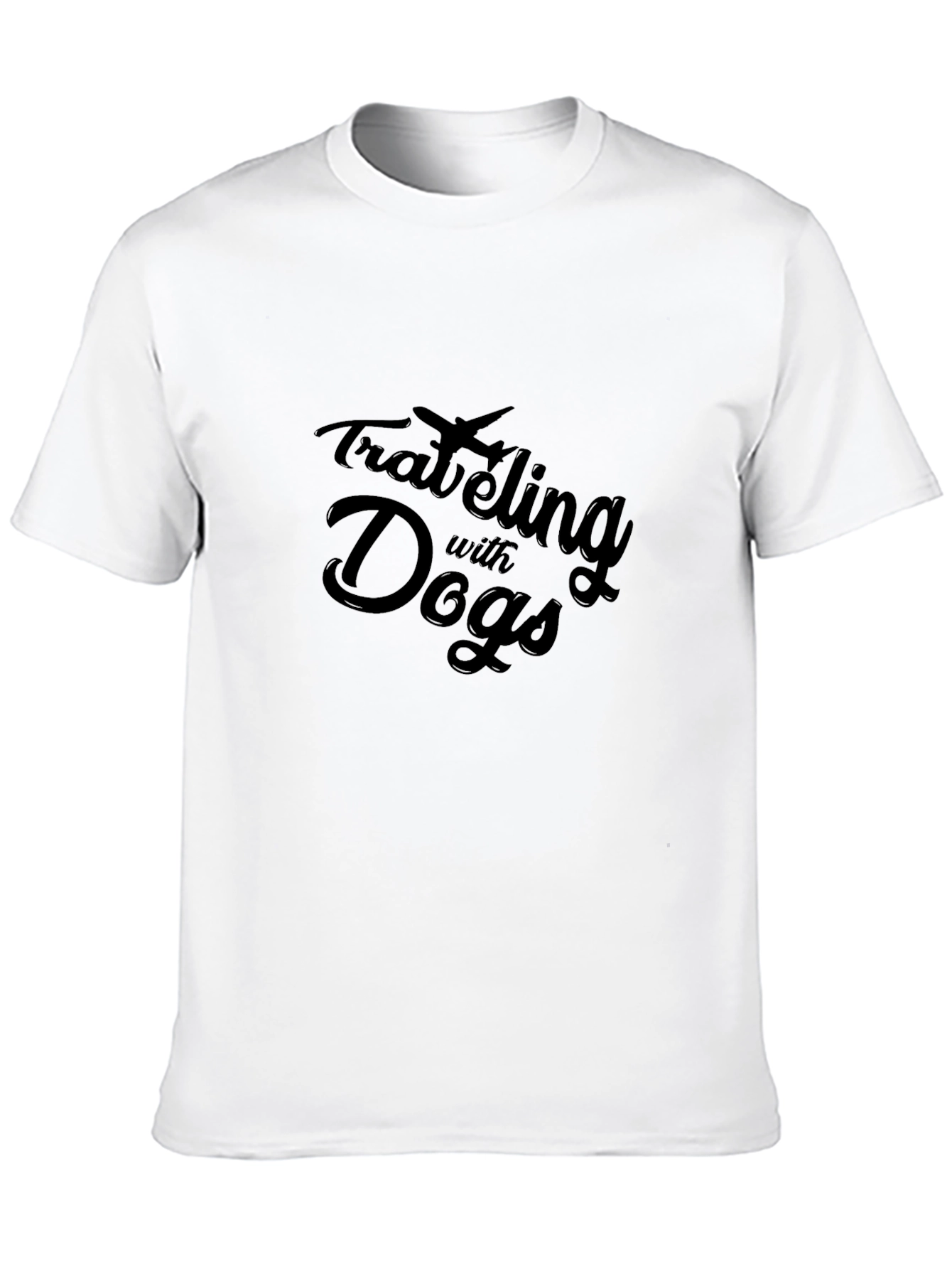Traveling with Dogs Black T-Shirt