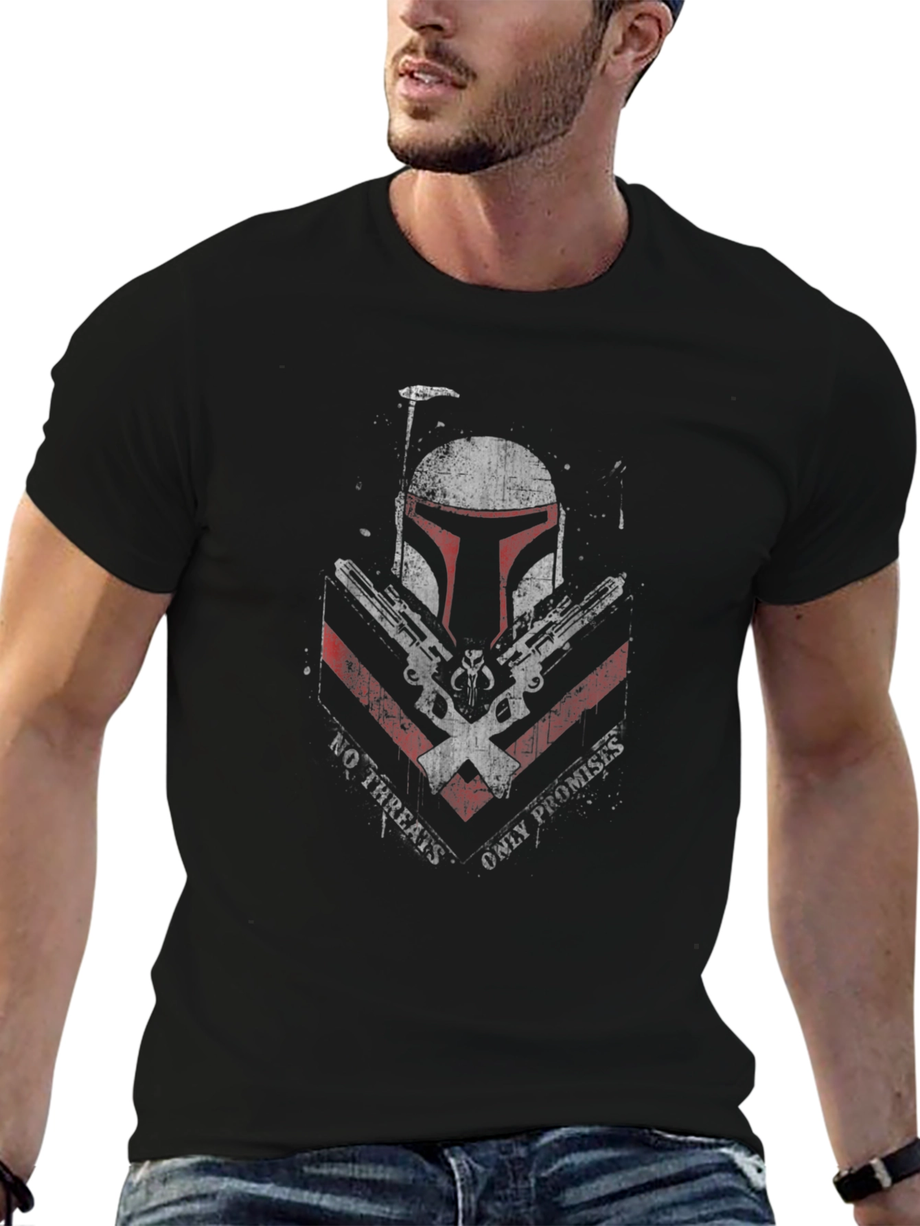 Boba Fett Inspired Graphic Tee - No Threats