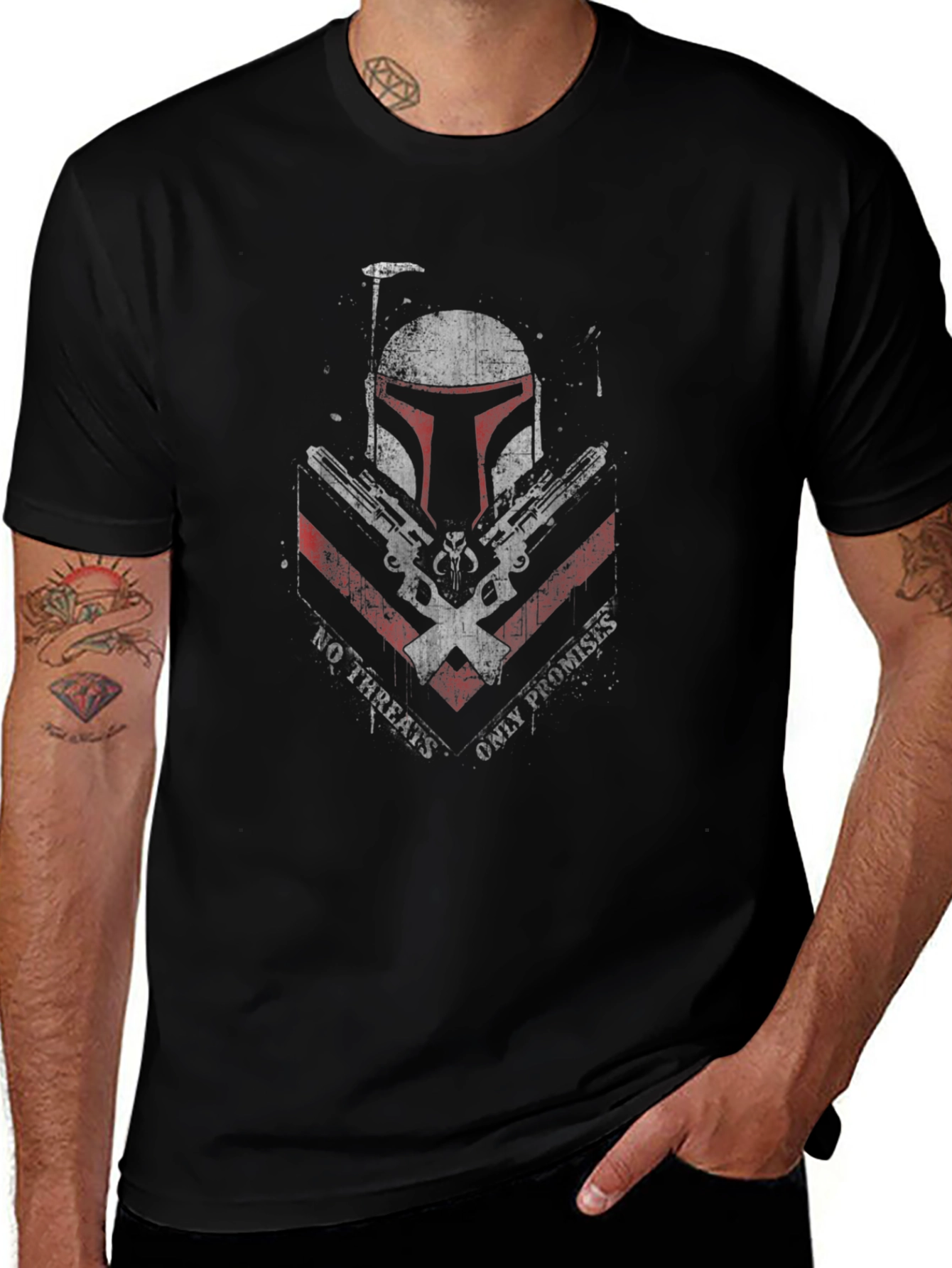 Boba Fett Inspired Graphic Tee - No Threats