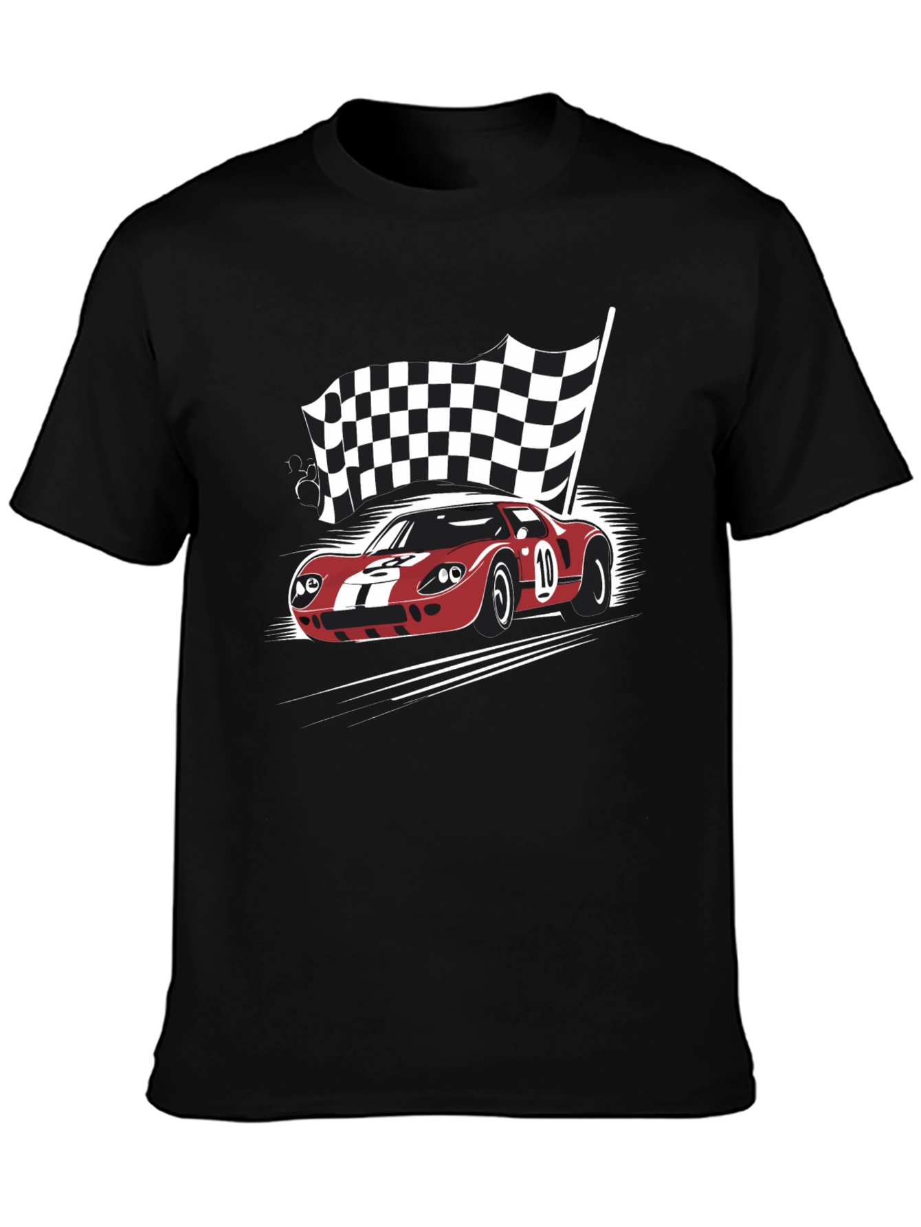 Racing Car Black T-Shirt