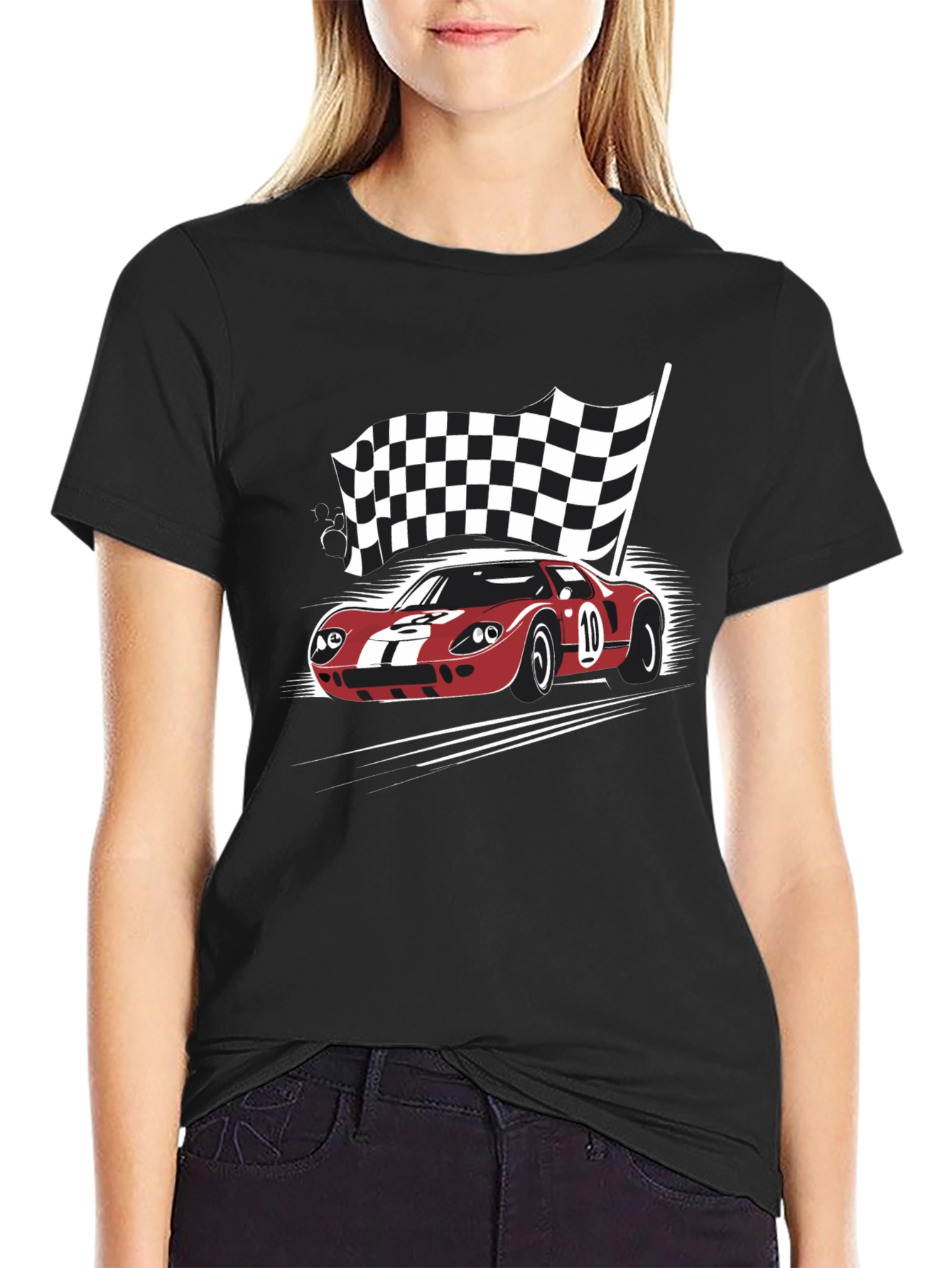 Racing Car Black T-Shirt
