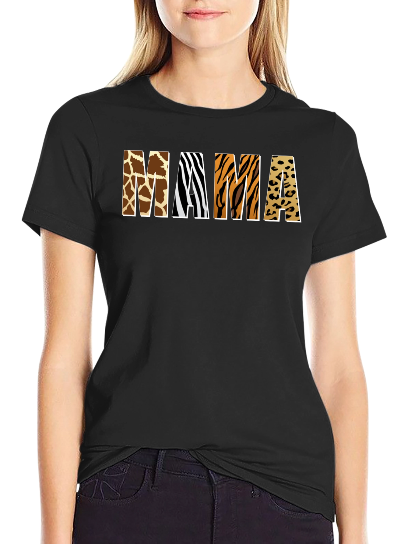 Animal Print Mama T-Shirt - Safari Style