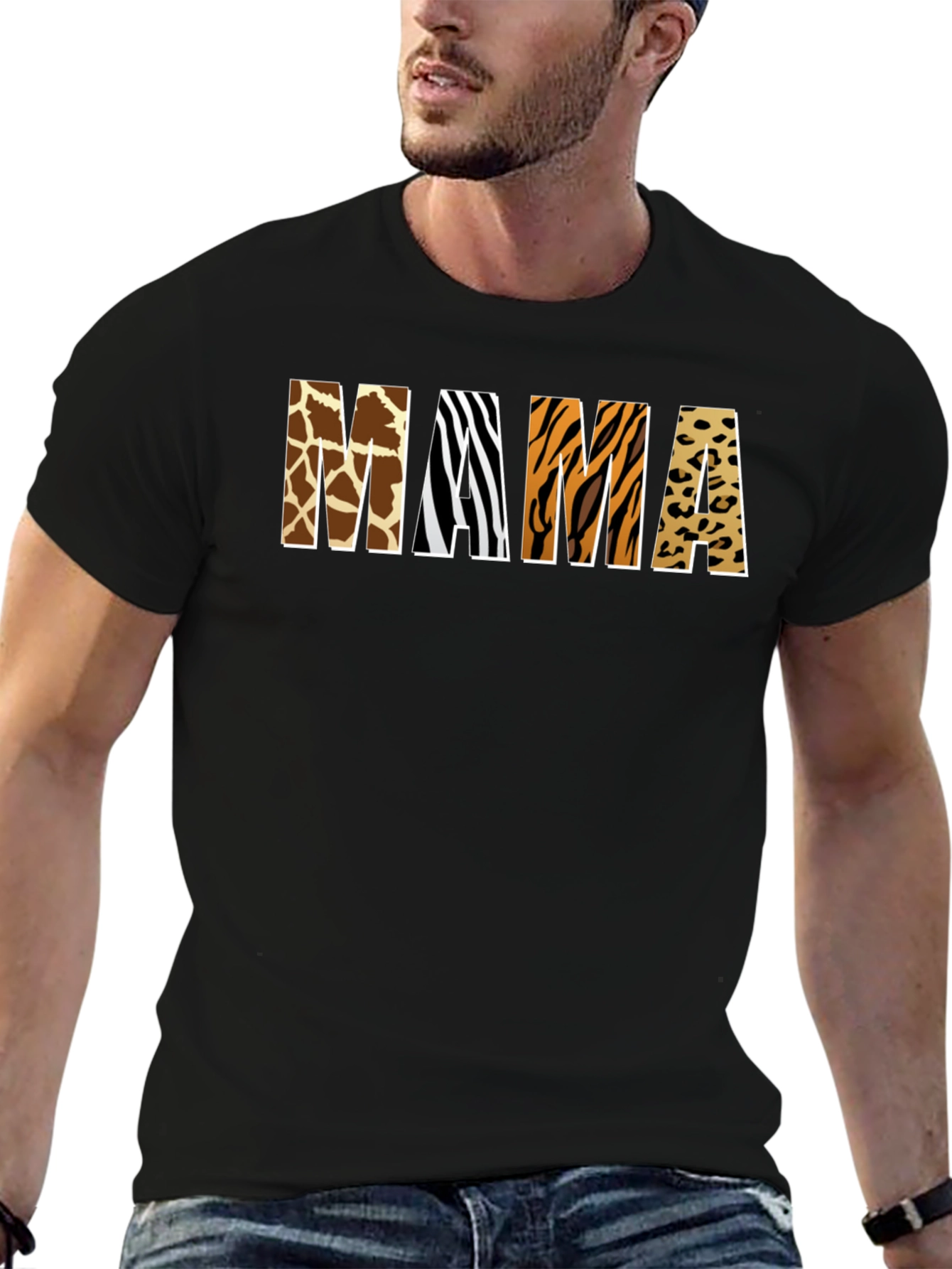 Animal Print Mama T-Shirt - Safari Style