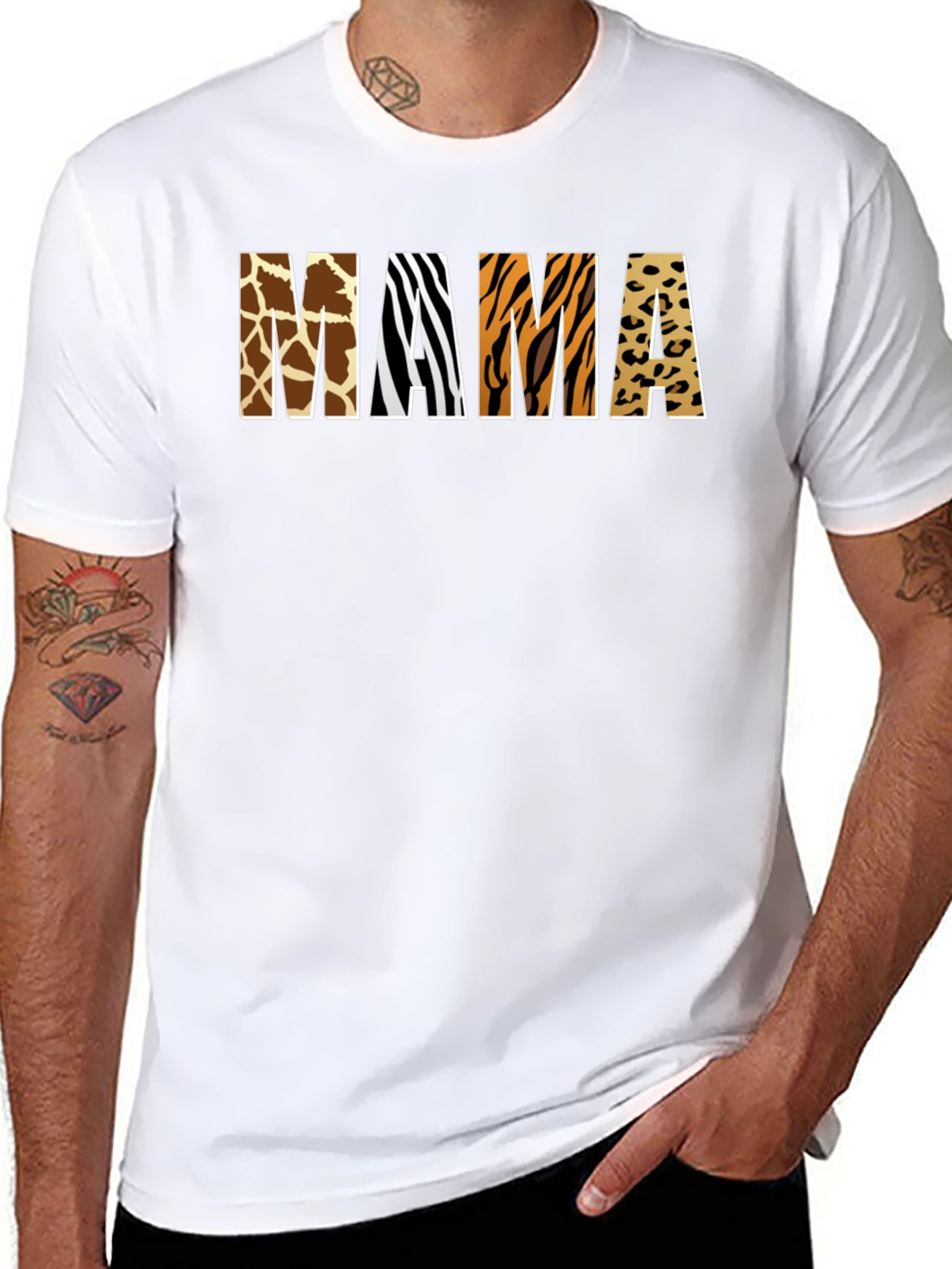 Animal Print Mama T-Shirt - Safari Style