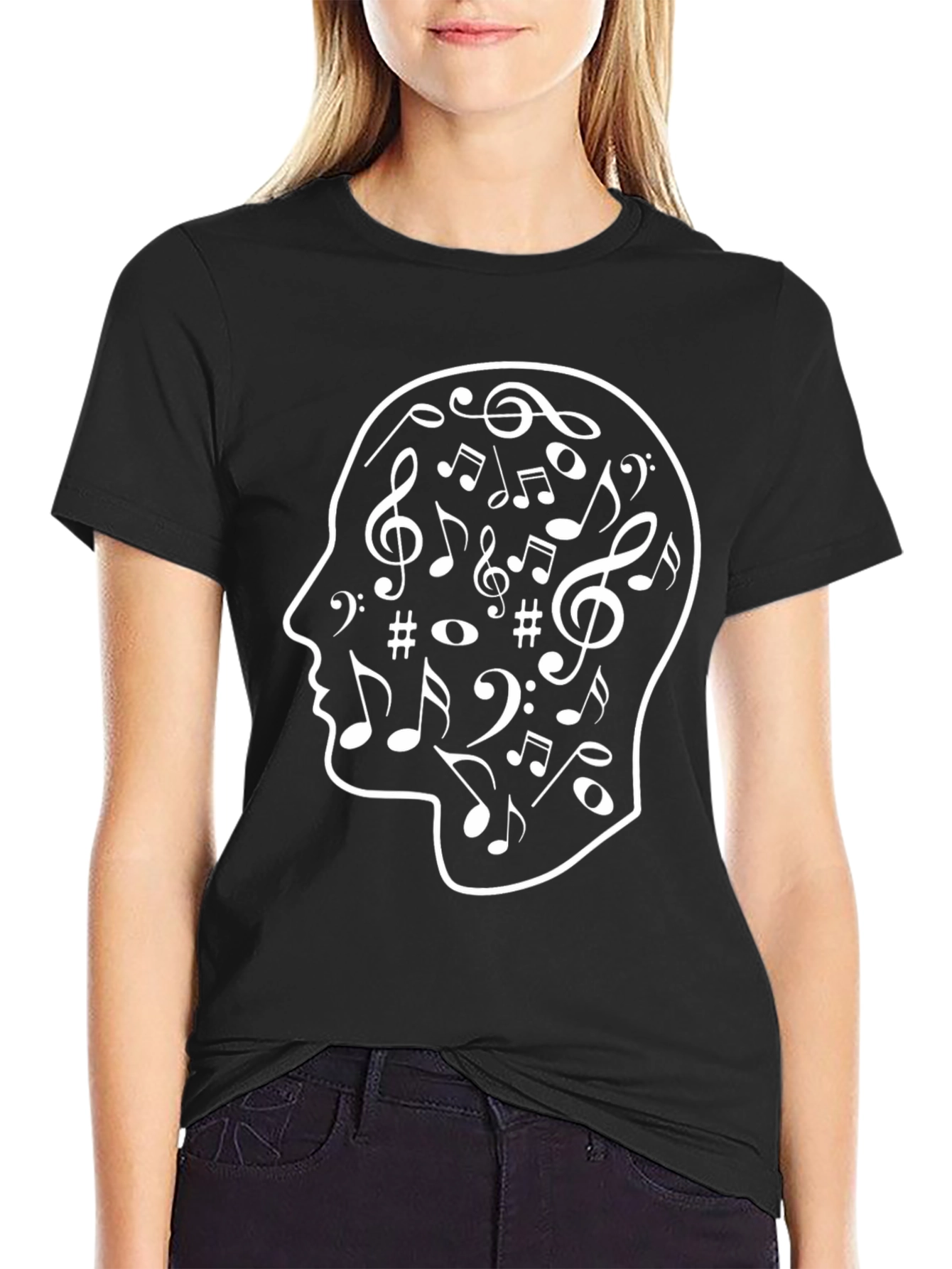 Musical Mind T-Shirt - Black Cotton Tee