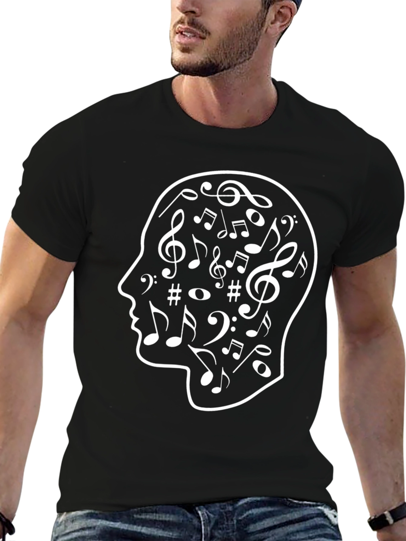 Musical Mind T-Shirt - Black Cotton Tee