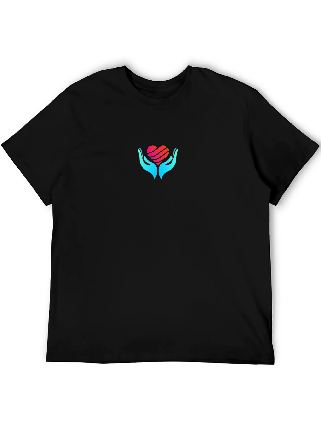 Heart in Hands Black T-Shirt