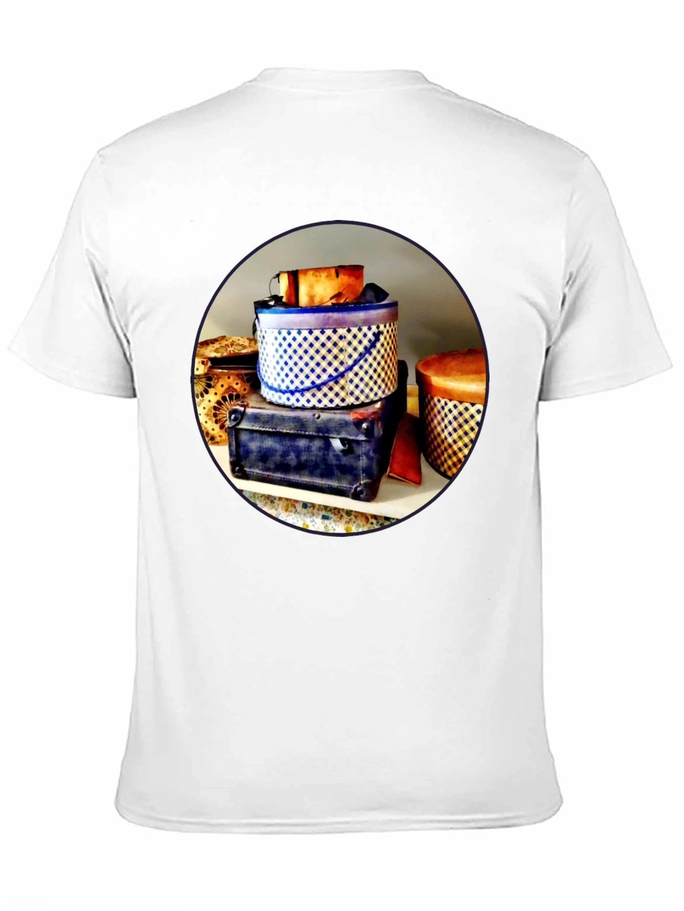 Novelty Hat Box Stack Graphic Tee