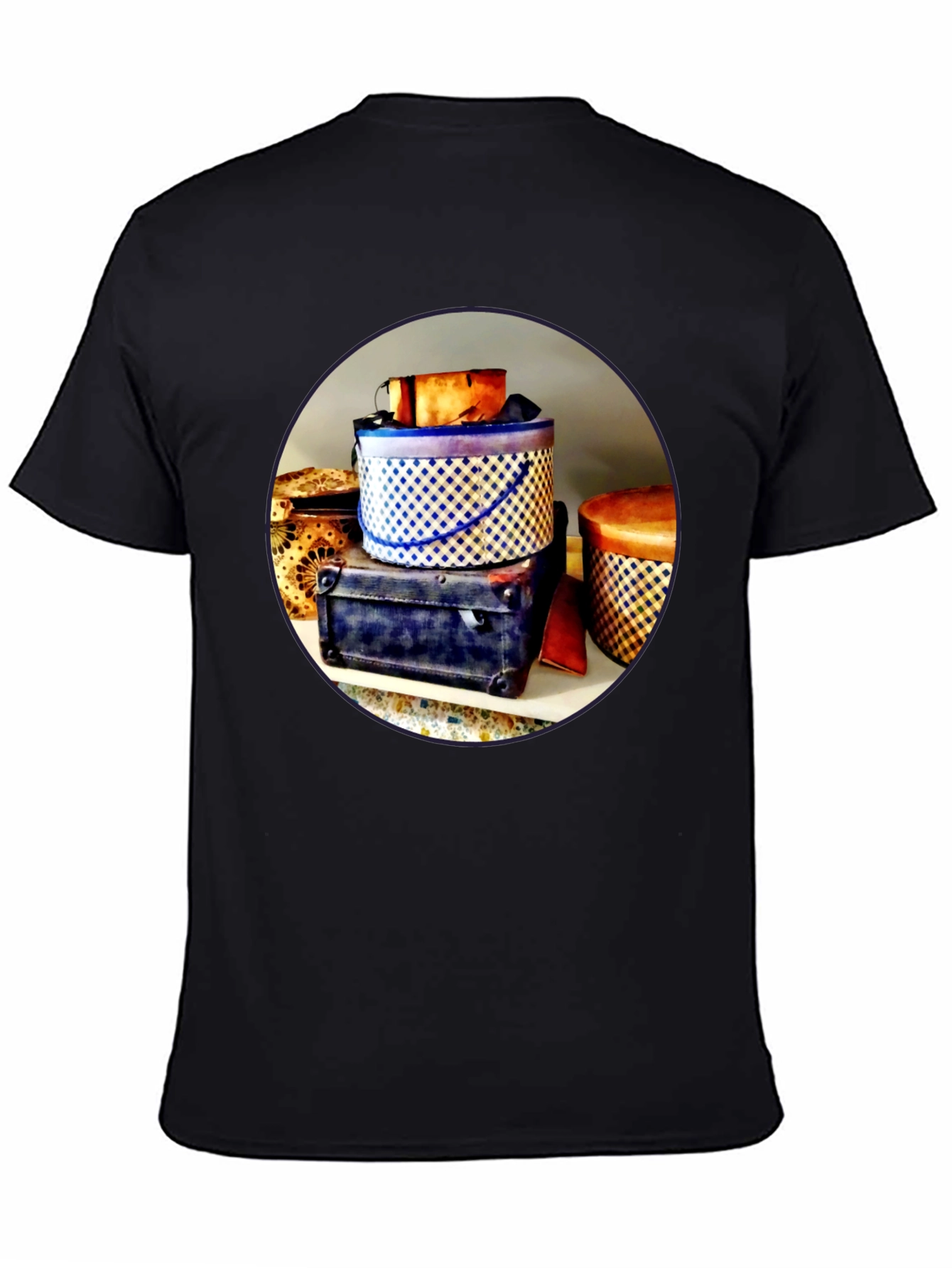 Novelty Hat Box Stack Graphic Tee