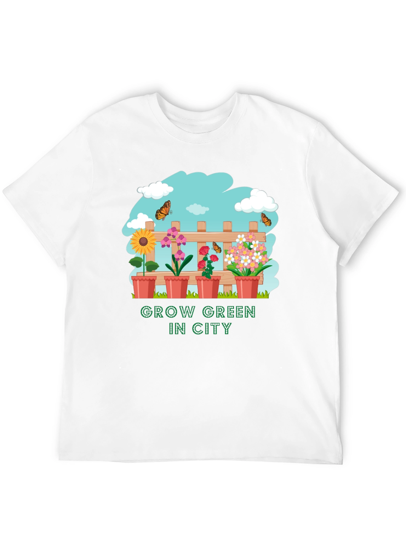 Grow Green in City Graphic T-Shirt