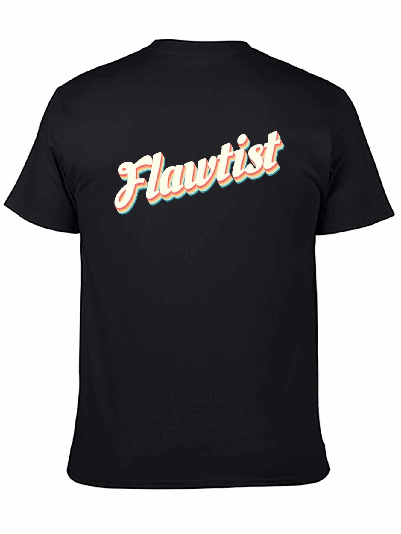 Flawtist Graphic Tee - Trendy Black T-Shirt