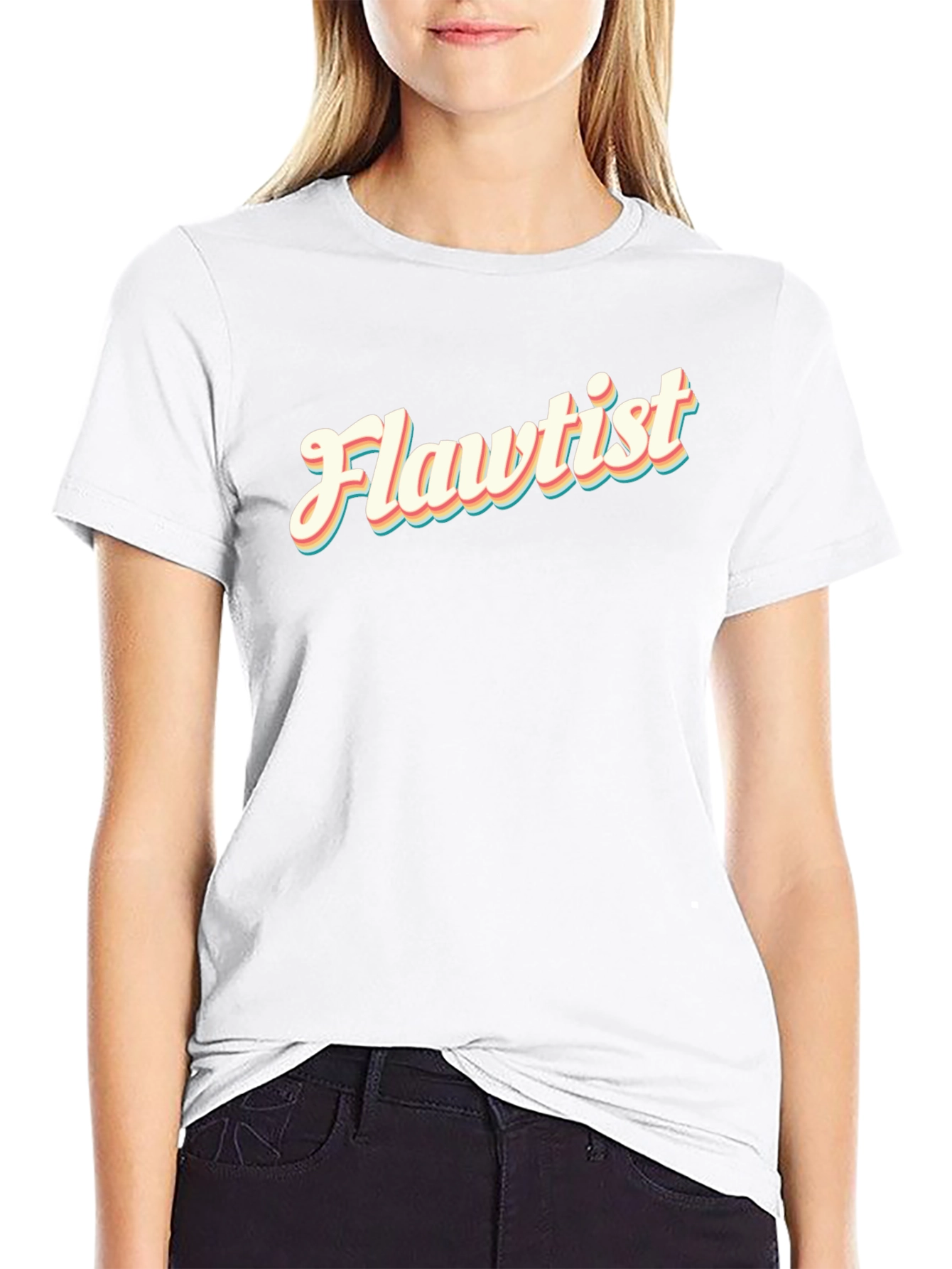 Flawtist Graphic Tee - Trendy Black T-Shirt