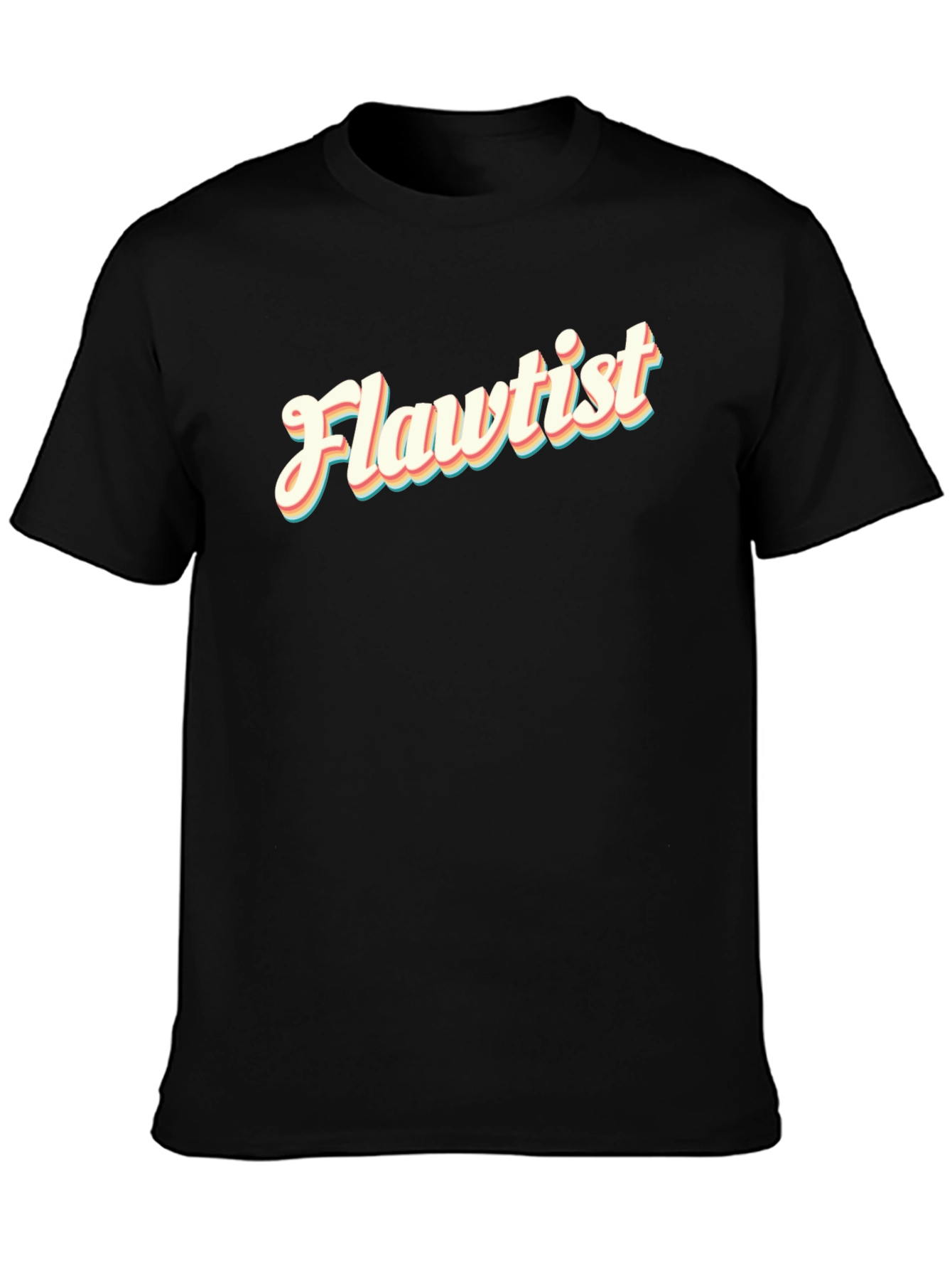 Flawtist Graphic Tee - Trendy Black T-Shirt