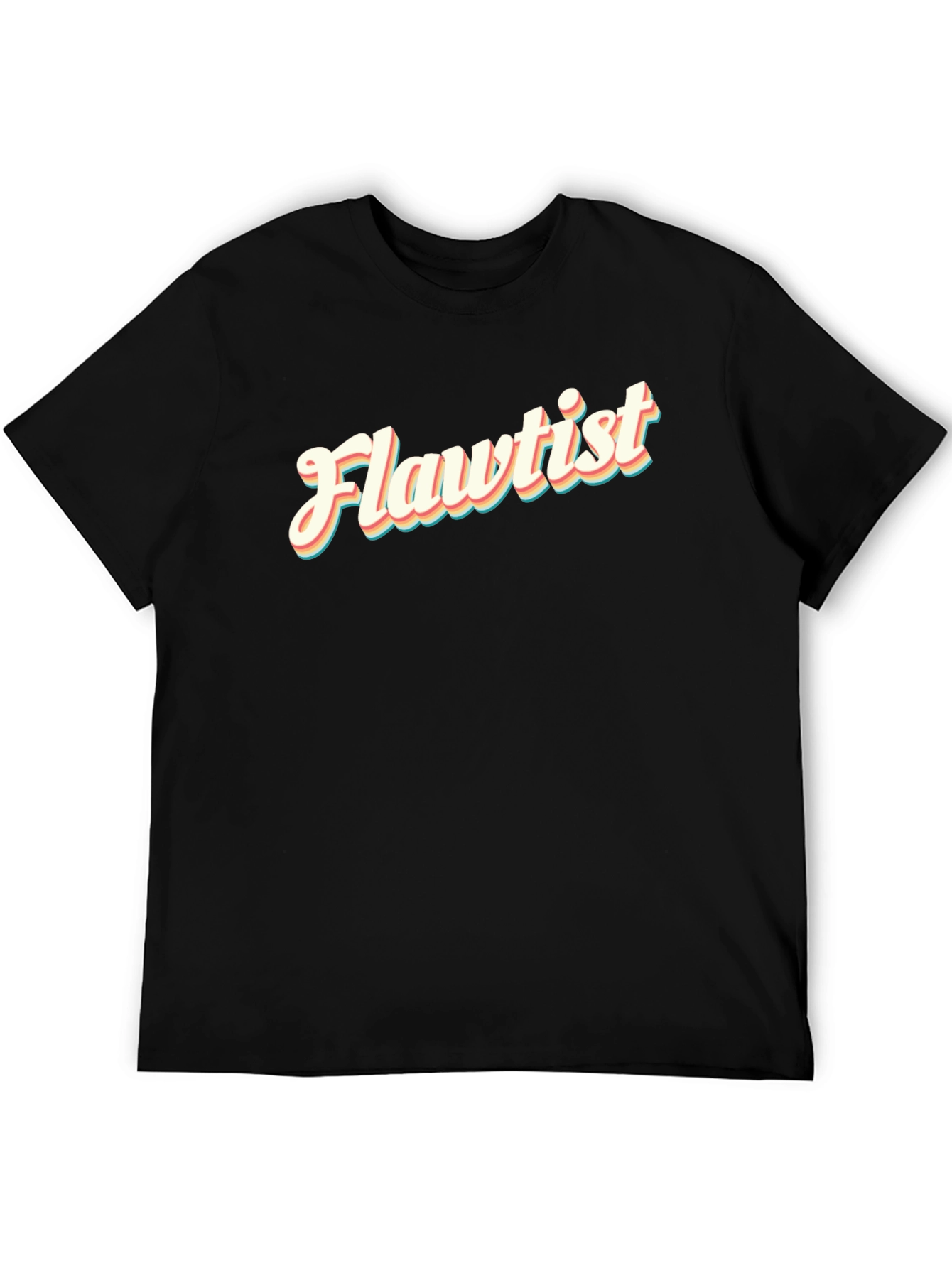 Flawtist Graphic Tee - Trendy Black T-Shirt