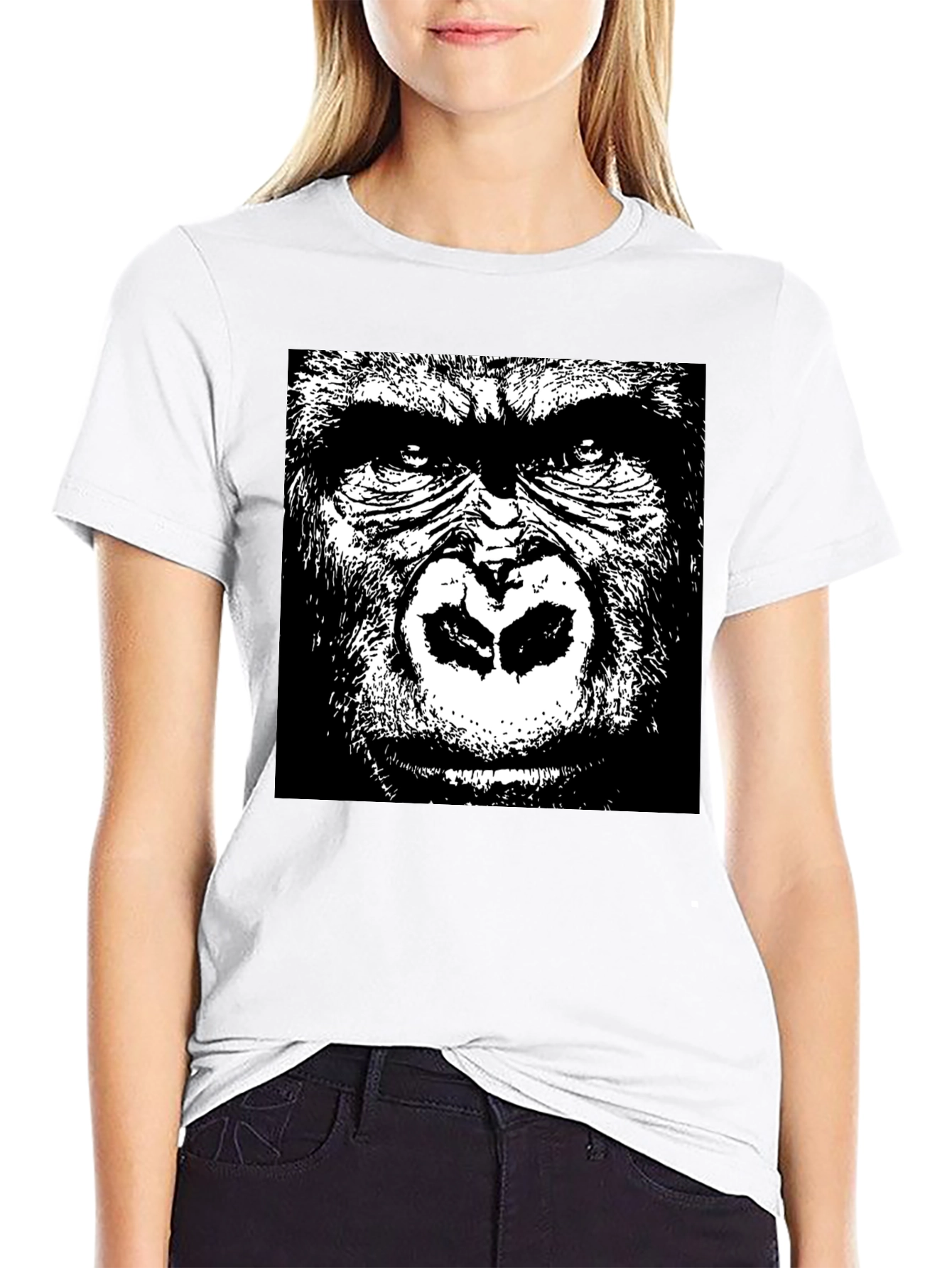 Gorilla Graphic T-Shirt - Bold Black Design