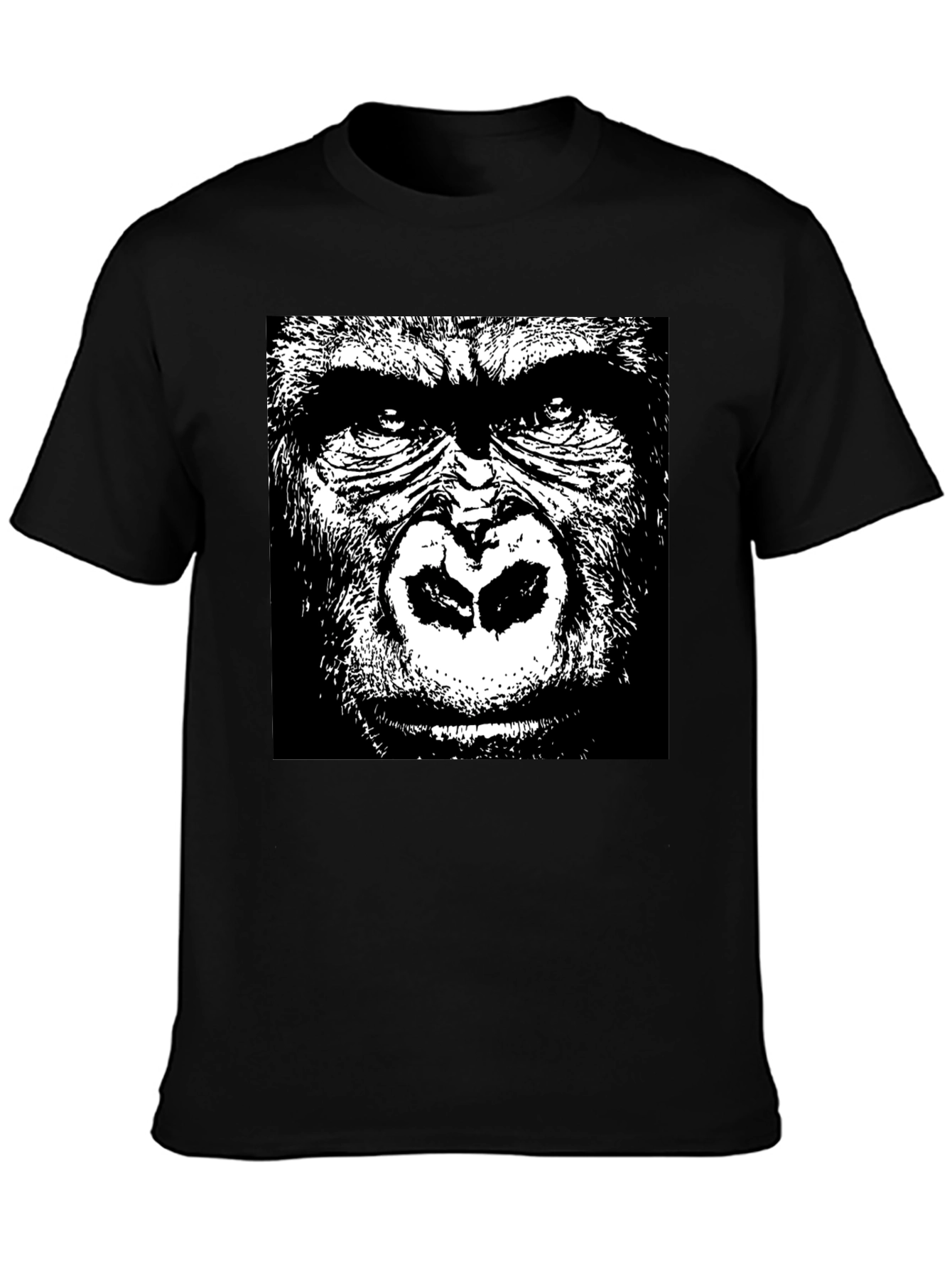 Gorilla Graphic T-Shirt - Bold Black Design