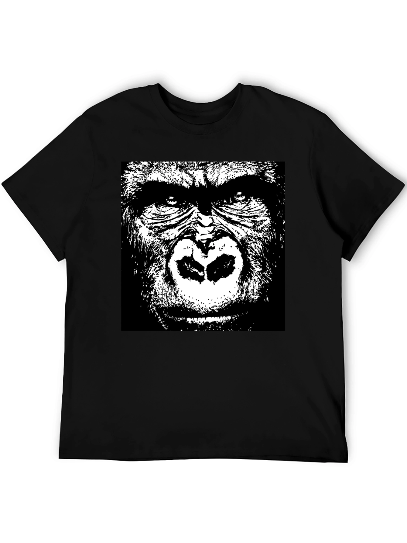 Gorilla Graphic T-Shirt - Bold Black Design