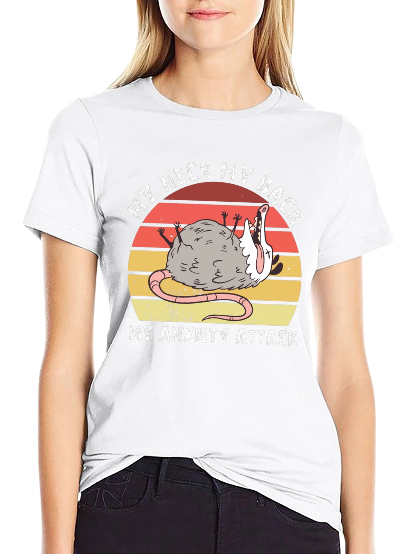 My Neck My Back Anxiety Attack Opossum T-Shirt