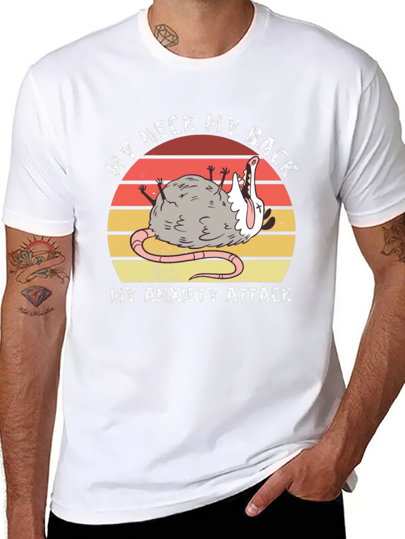 My Neck My Back Anxiety Attack Opossum T-Shirt