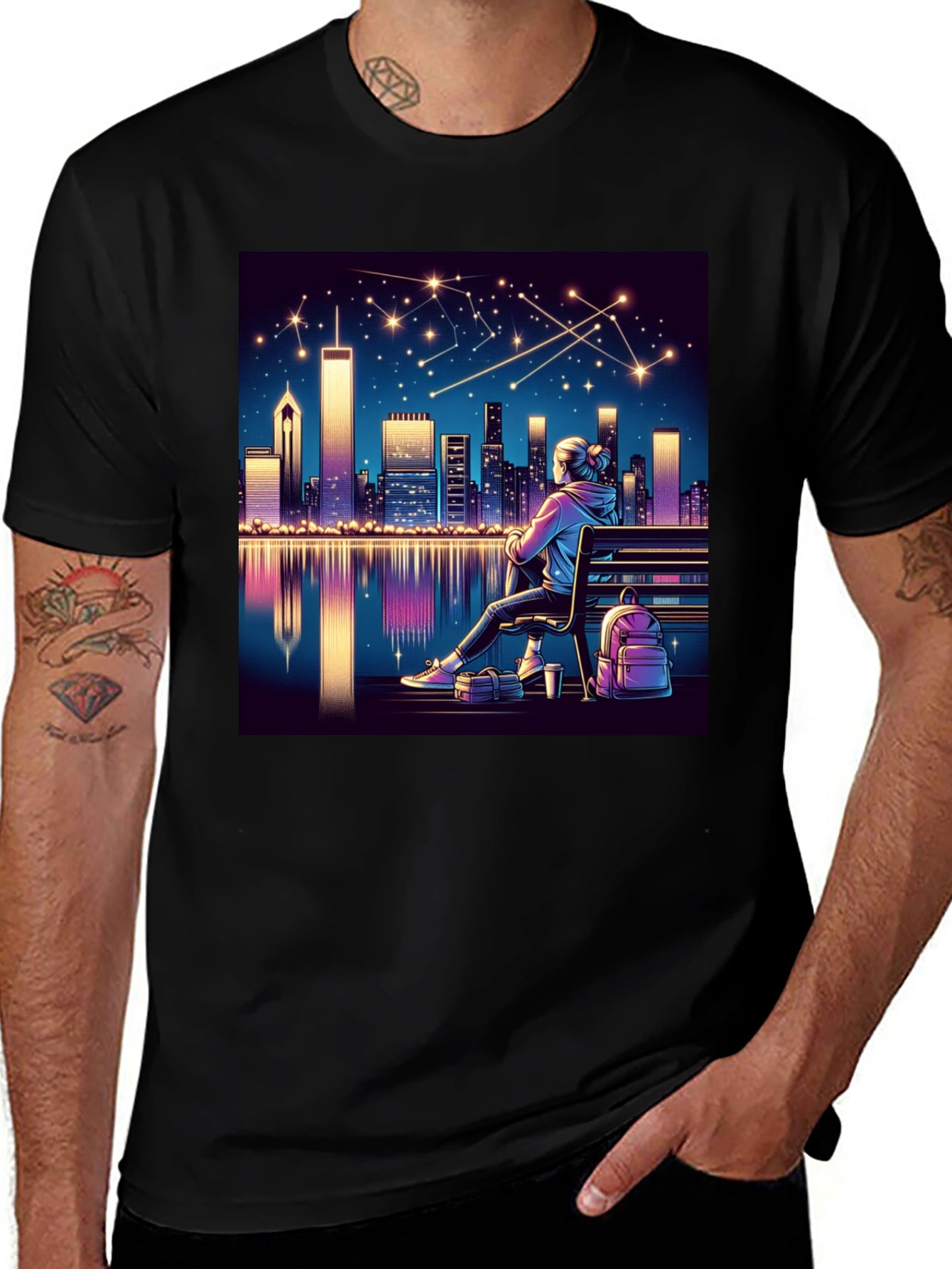 Night Cityscape T-Shirt