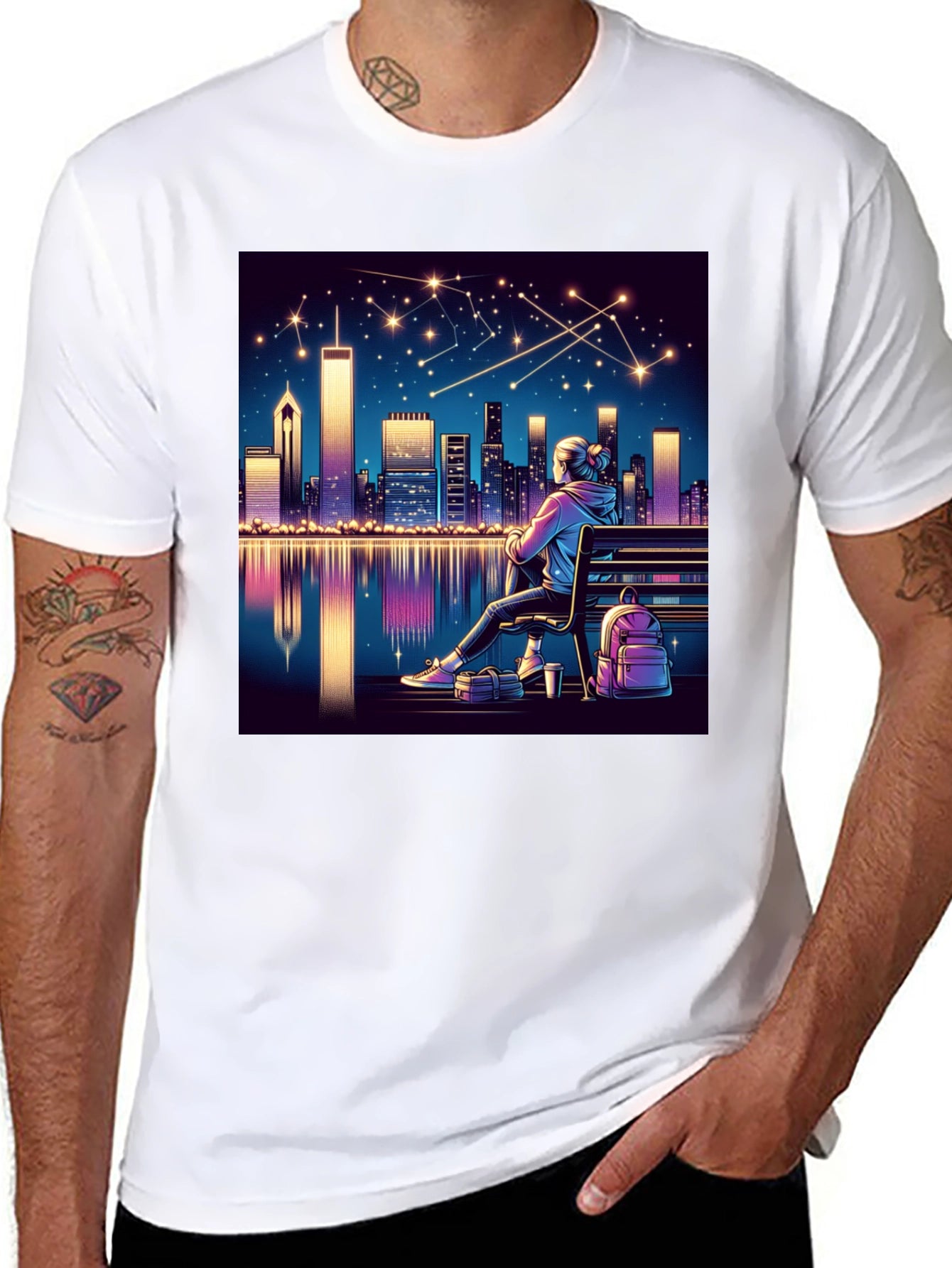 Night Cityscape T-Shirt