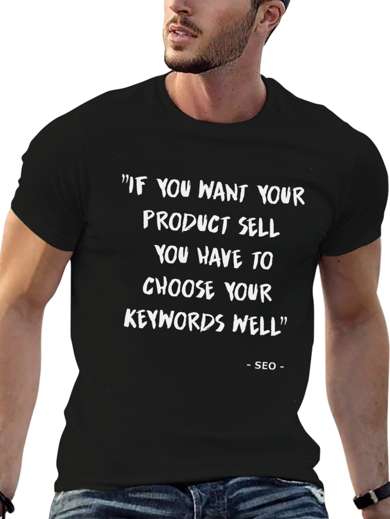 SEO Keywords T-Shirt - Black Graphic Tee