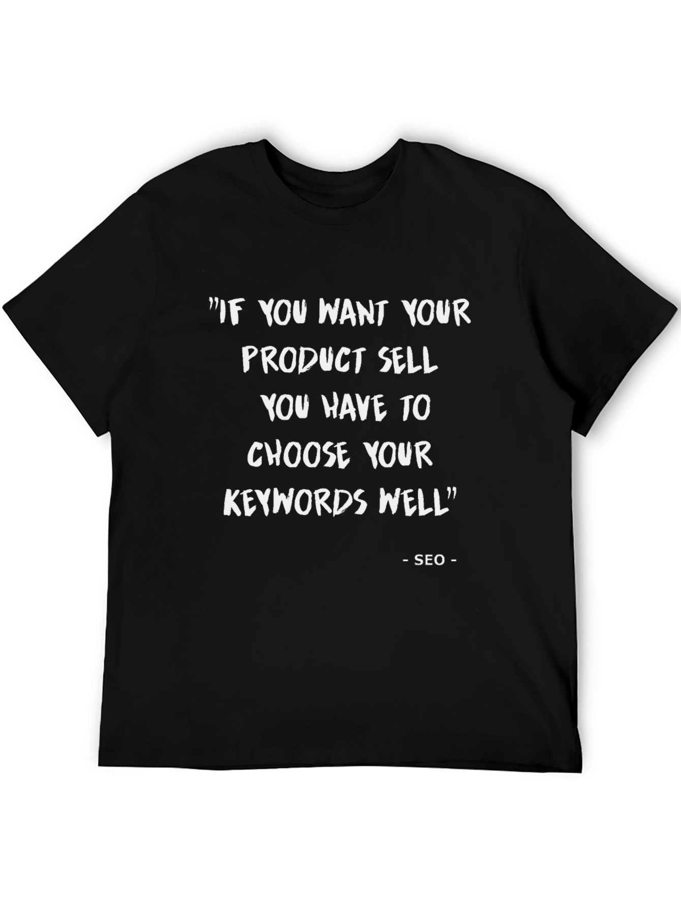 SEO Keywords T-Shirt - Black Graphic Tee