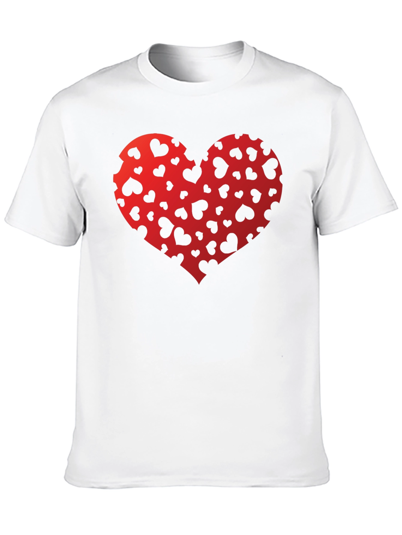 Heart Print Black T-Shirt