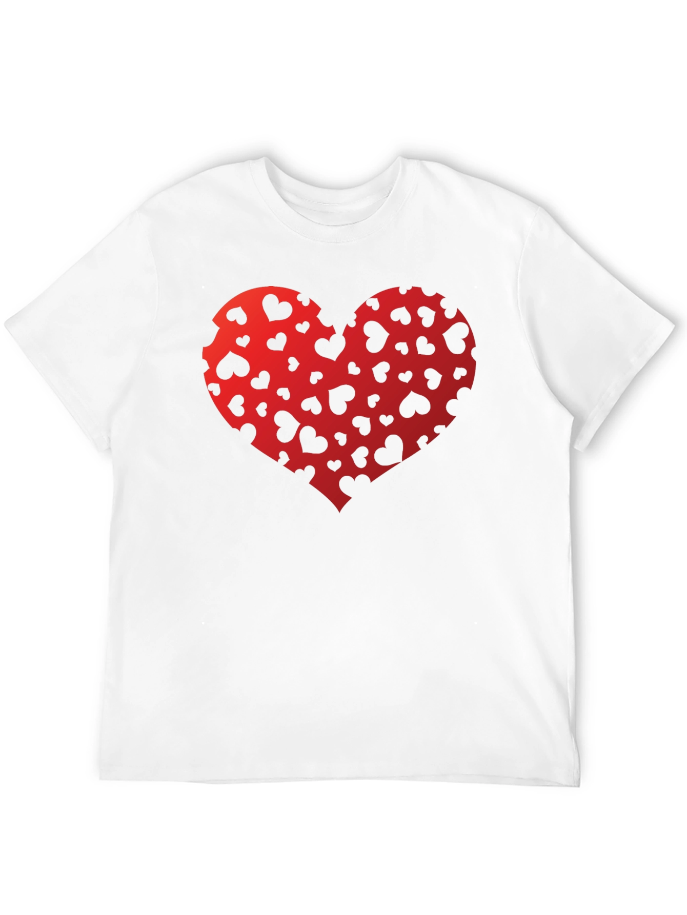 Heart Print Black T-Shirt