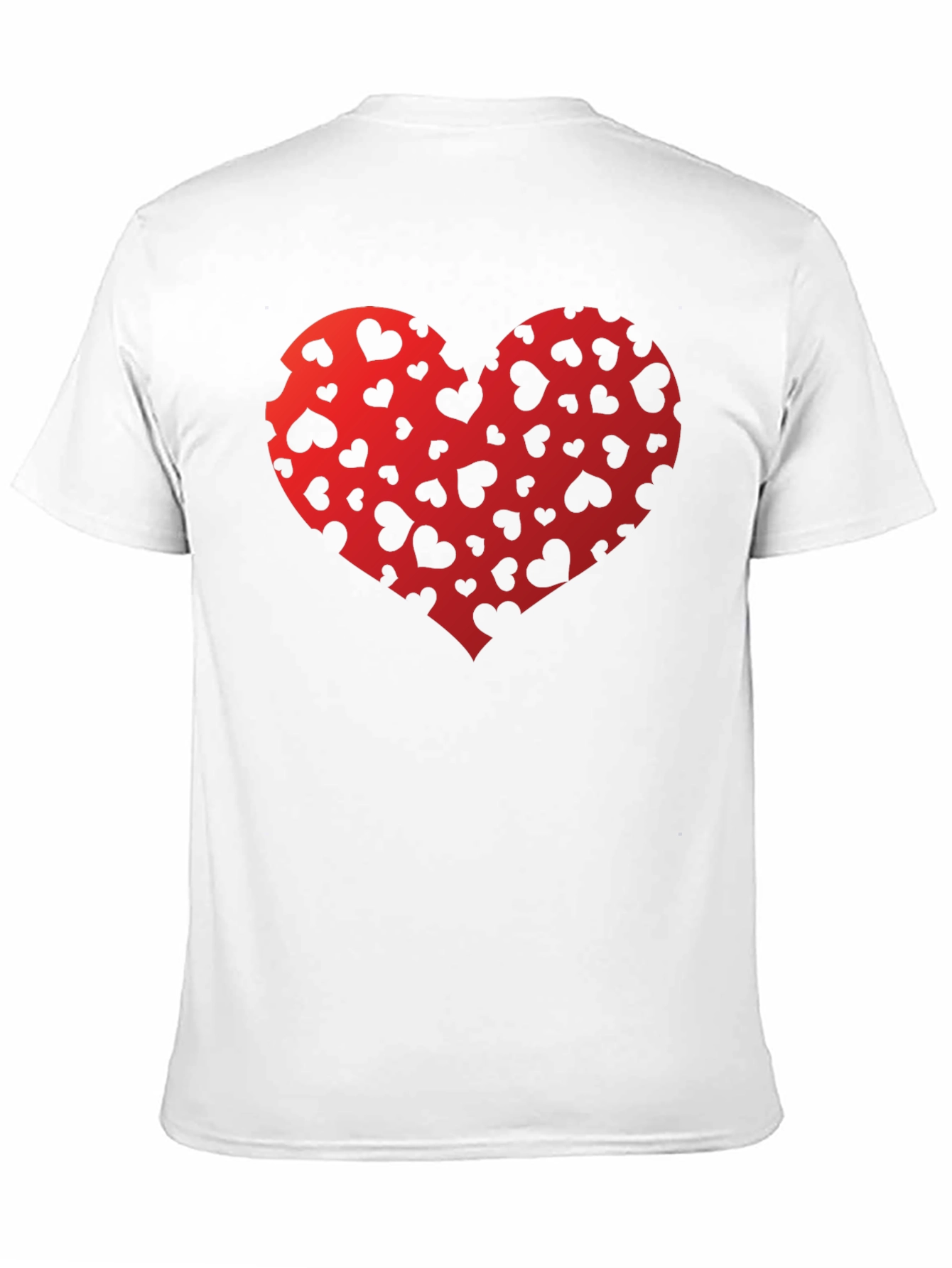Heart Print Black T-Shirt