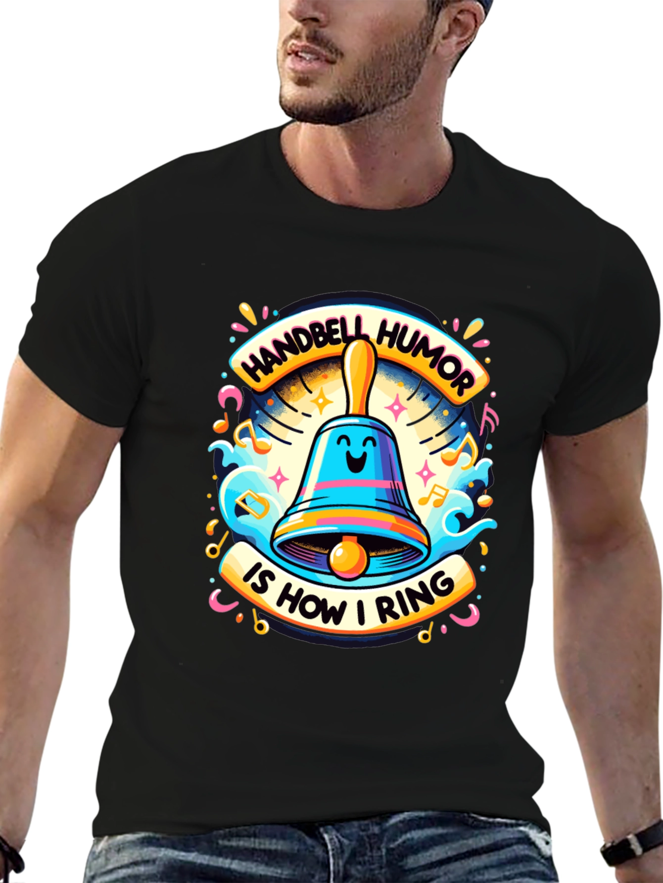 Handbell Humor Tee - Musical Pun T-Shirt