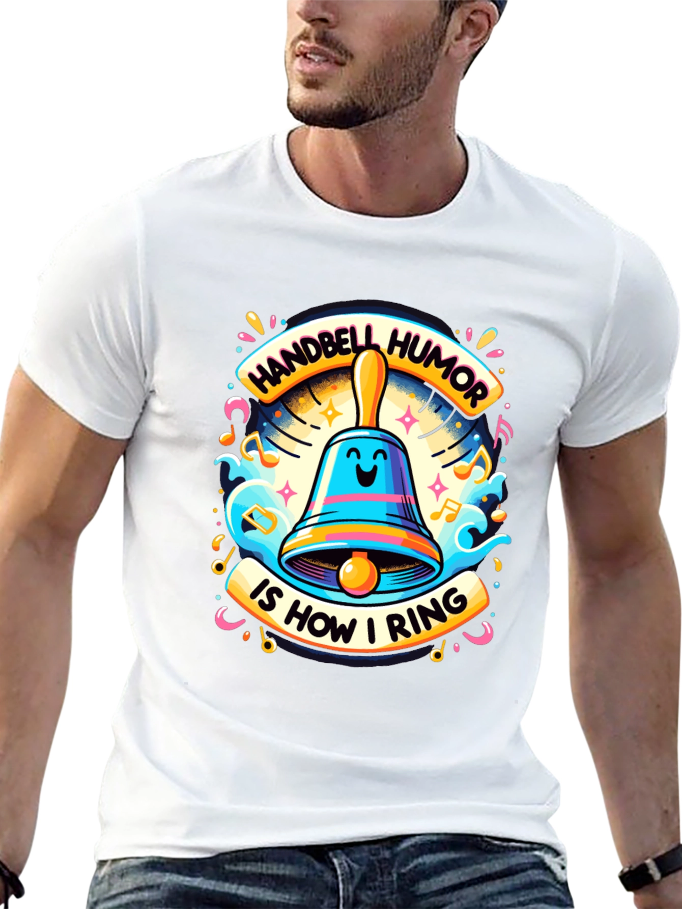 Handbell Humor Tee - Musical Pun T-Shirt
