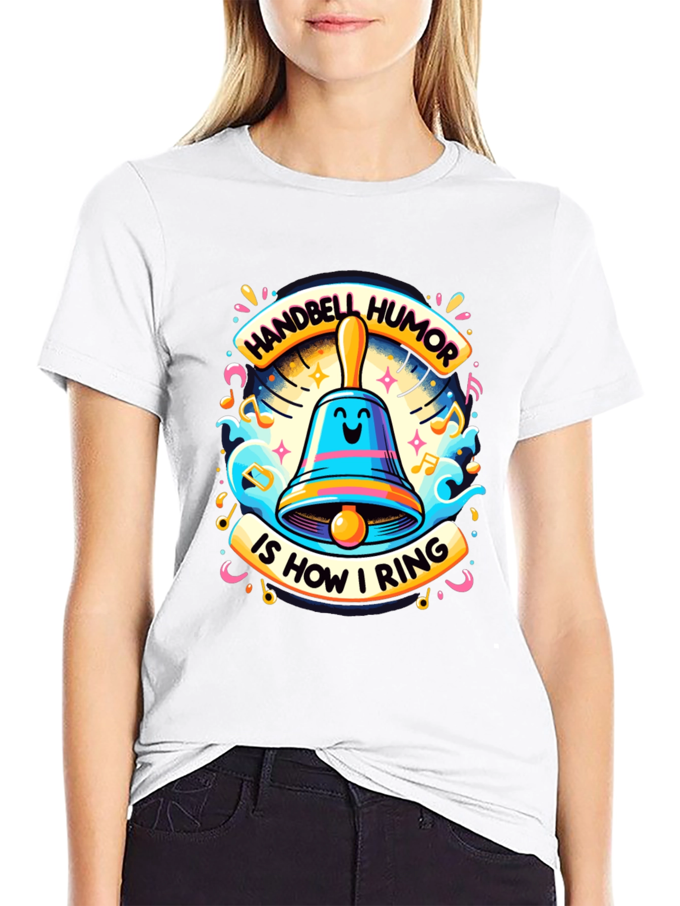 Handbell Humor Tee - Musical Pun T-Shirt