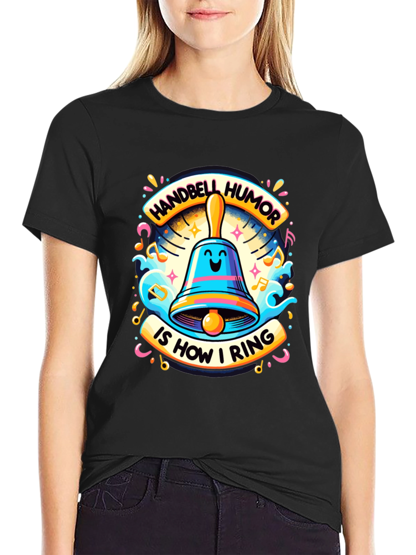 Handbell Humor Tee - Musical Pun T-Shirt