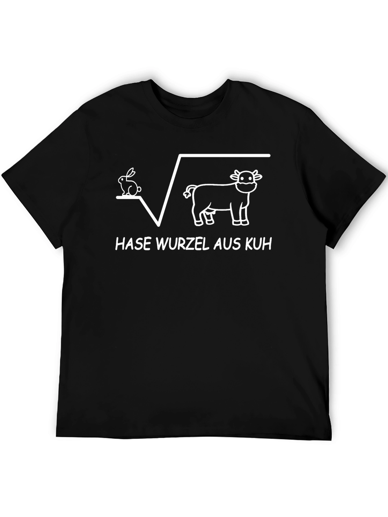 Math Humor T-Shirt: Rabbit Root Cow Tee