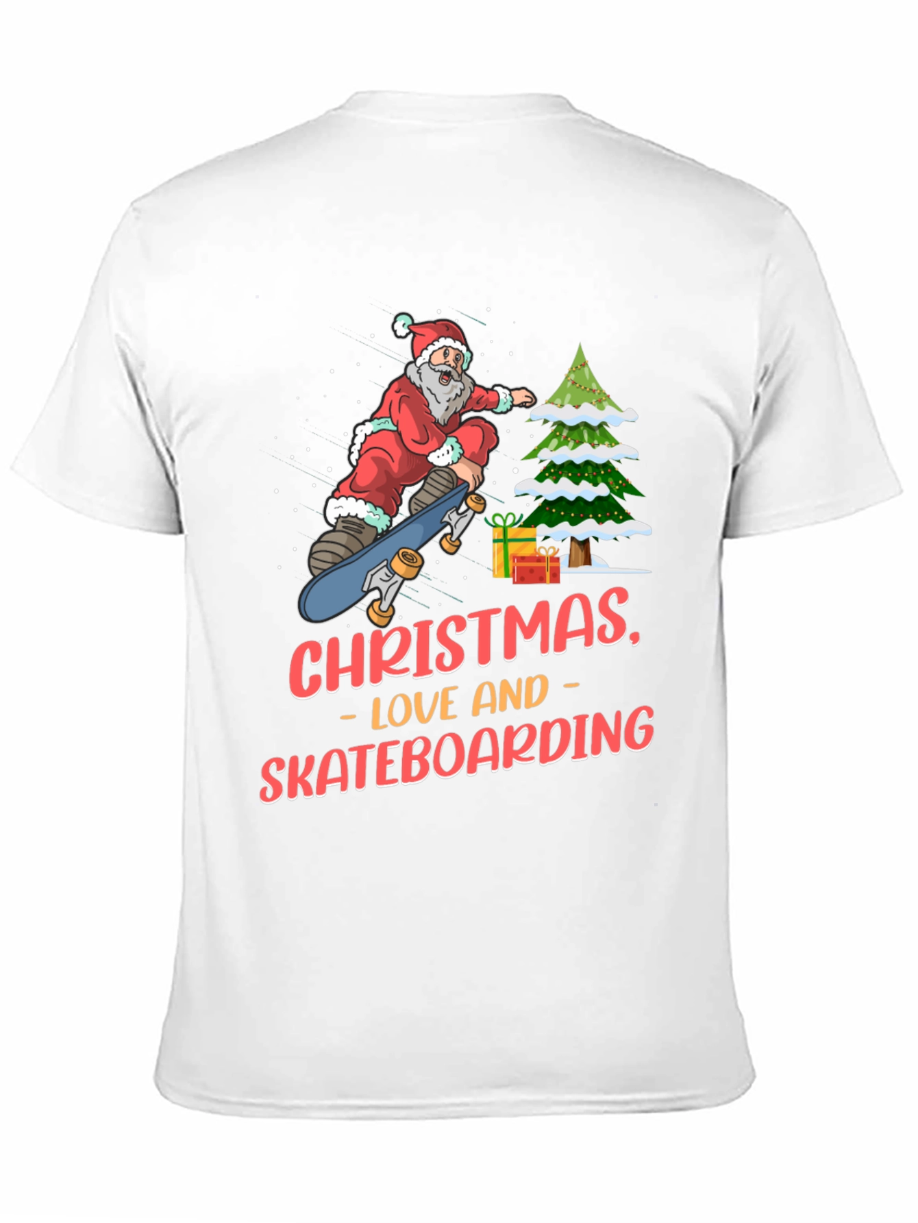 Christmas Skateboard Santa T-Shirt
